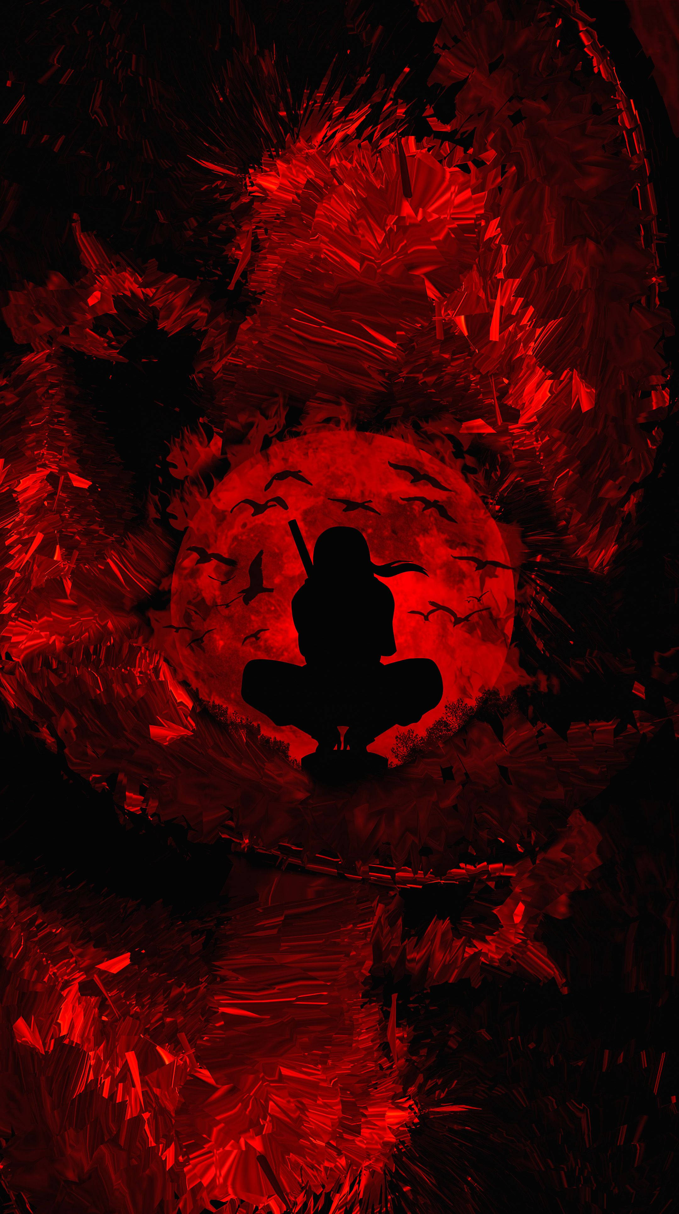 Itachi-telefon Uchiha Rød Måne Wallpapers