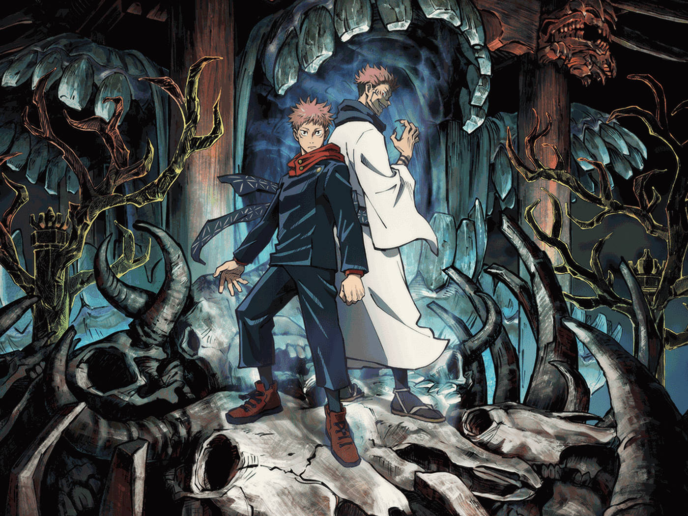 Itadori og Sukuna, et klassisk par af Jujutsu Kaisen-helte Wallpapers
