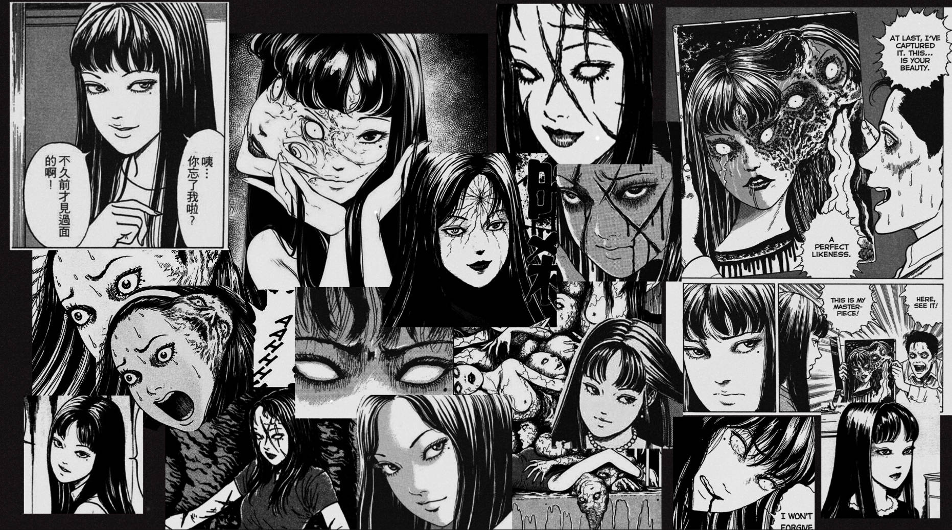 Ito Junji Tomie Kawakami Collage Wallpapers