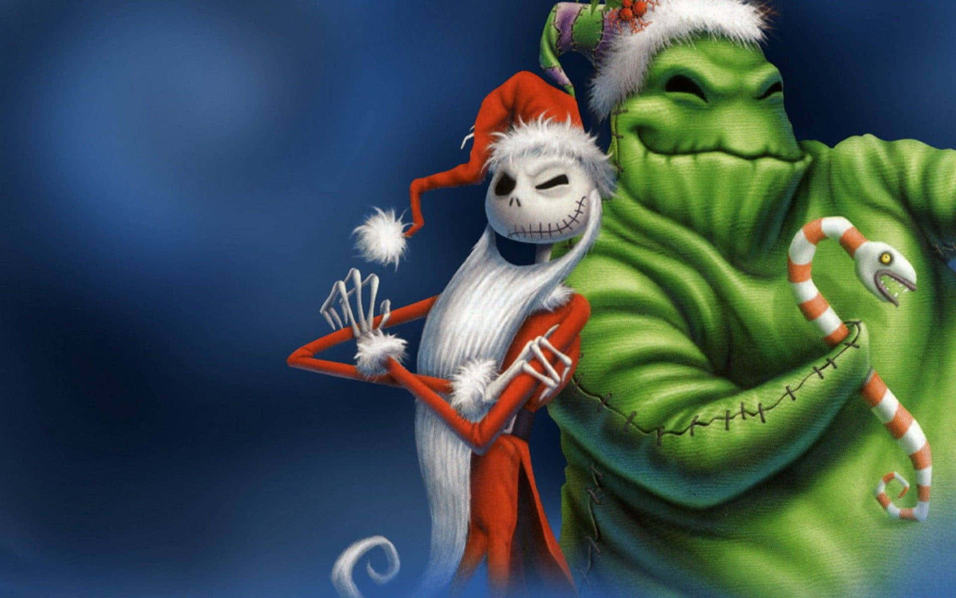 Jack og Oogie julehold baggrund Wallpapers