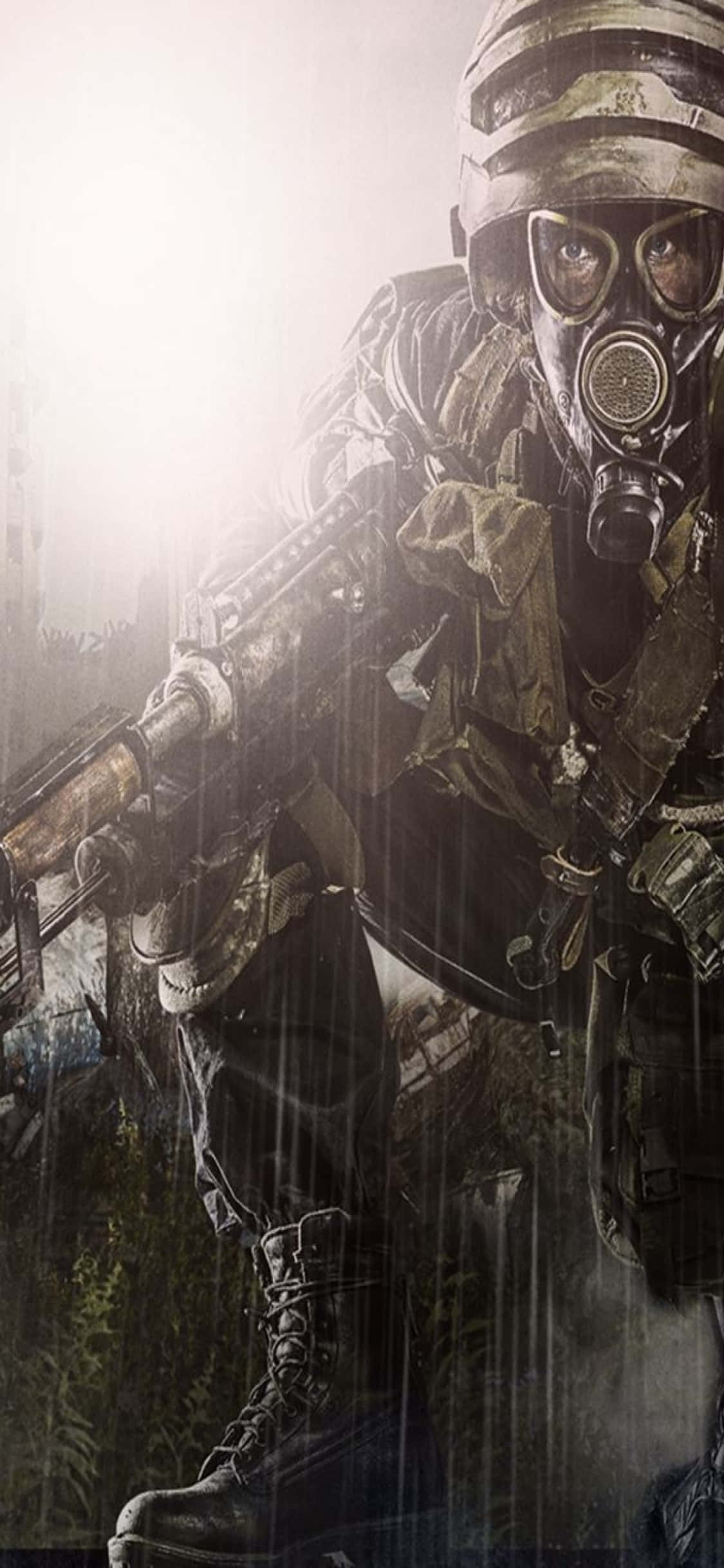 Jagt på regnvejrsdag iPhone X Metro Last Light Baggrund Wallpapers