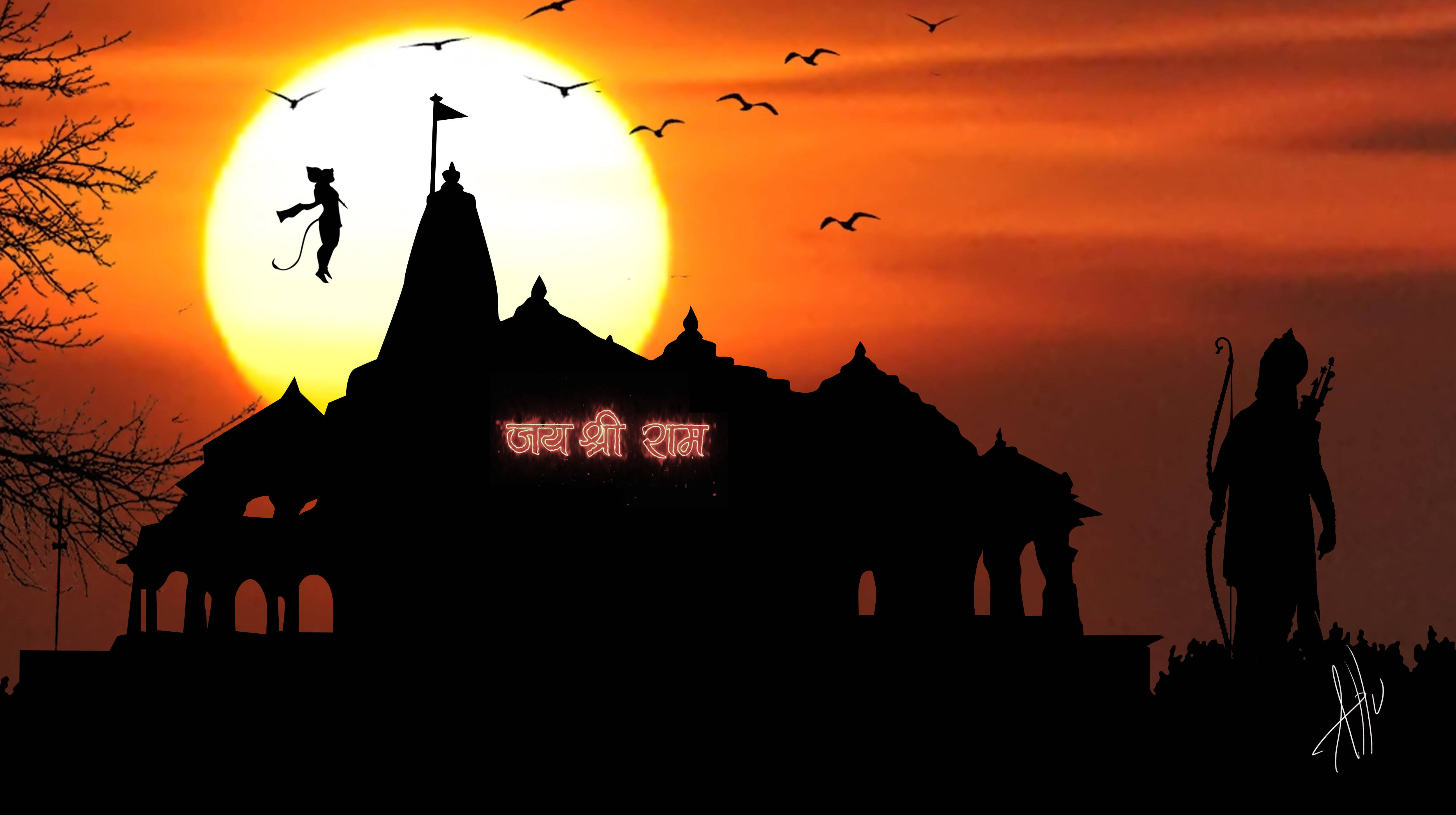 Jai Shree Ram HD Tempel Wallpapers