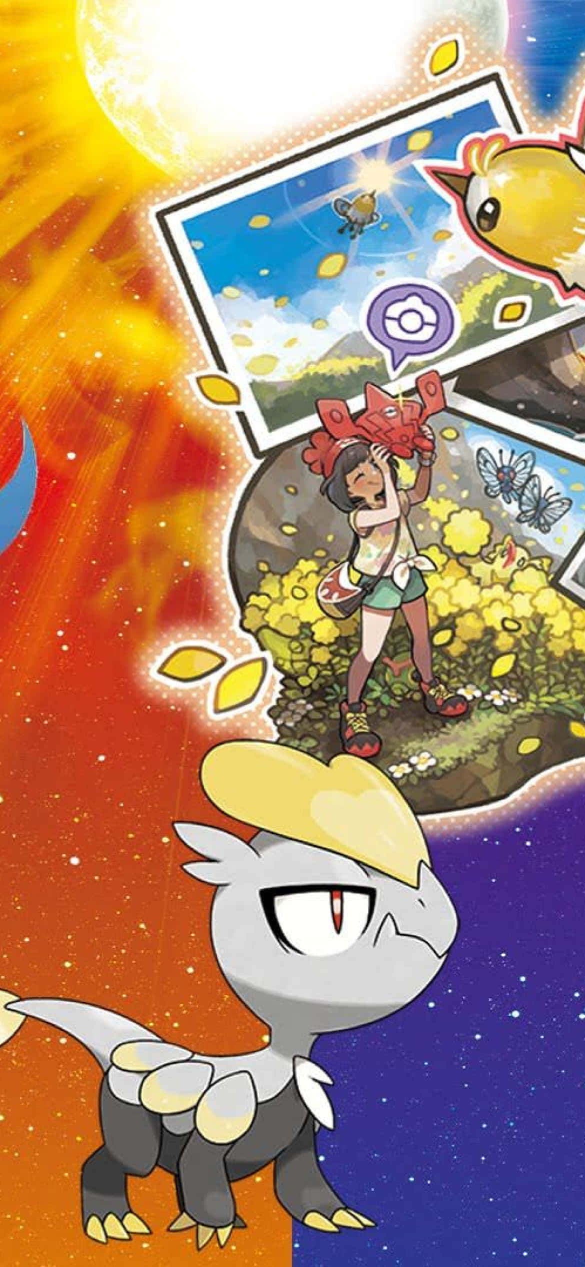 Jangmo-o i Pokemon Sol og Måne Wallpapers