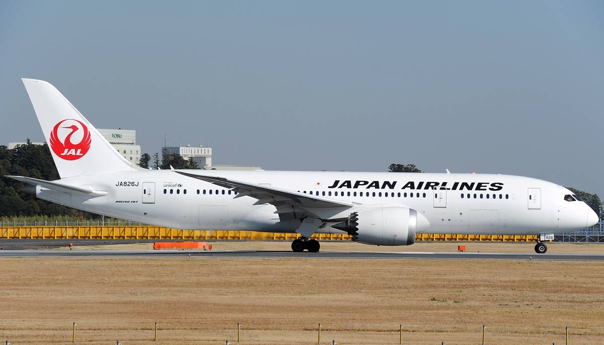 Japan Airlines fly på landingsbanen Wallpapers