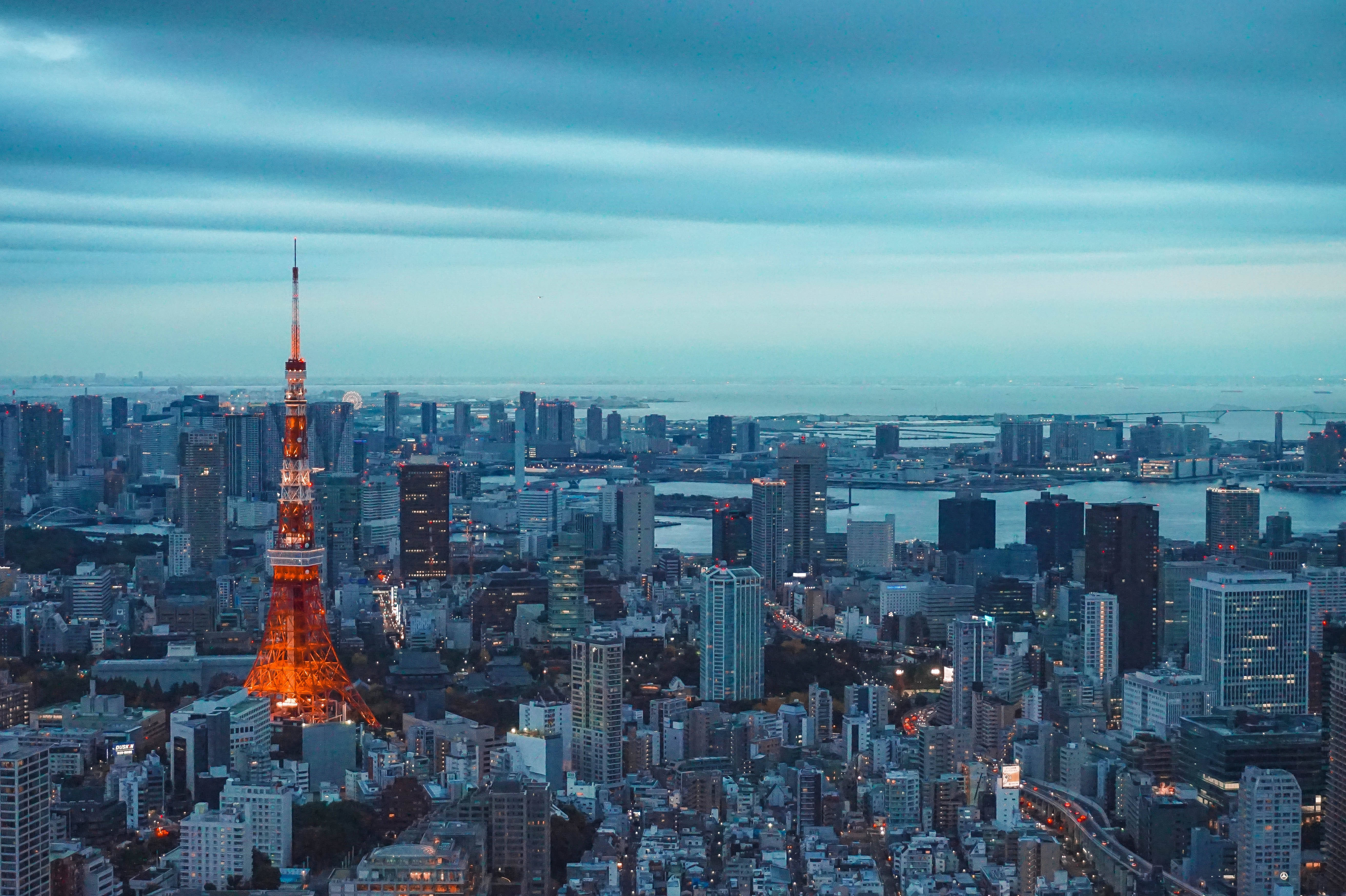 Japansk HD Tokyo Tower luftfoto Wallpapers