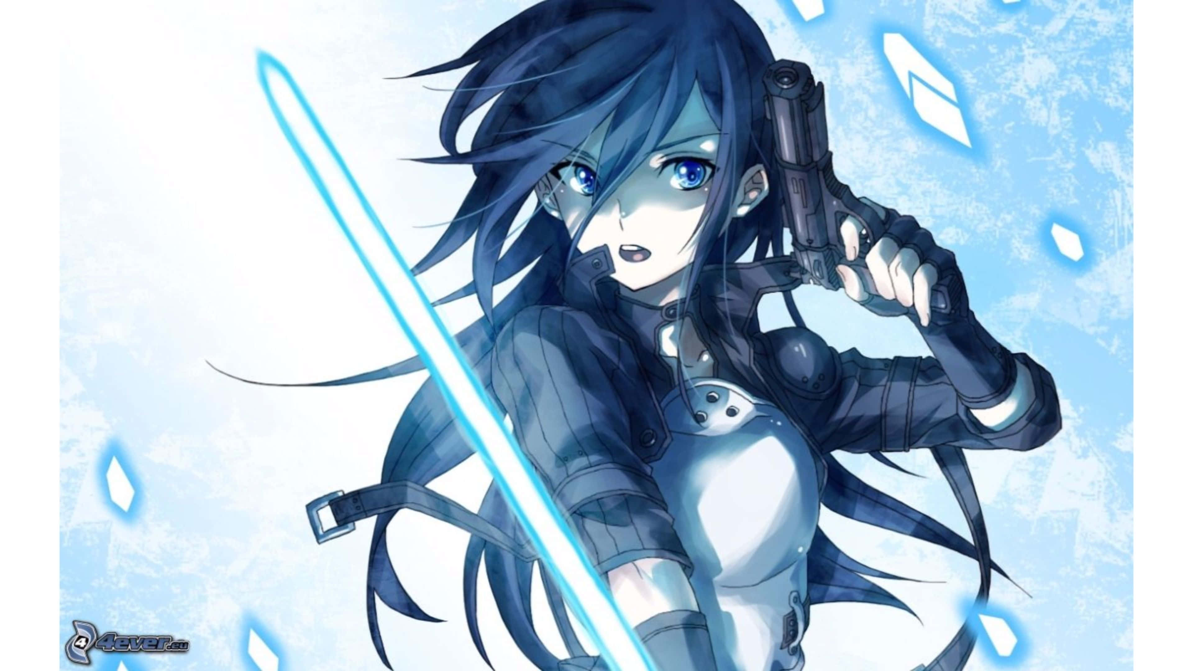 Japansk kriger klar til kamp i 4K anime-kvalitet Wallpapers