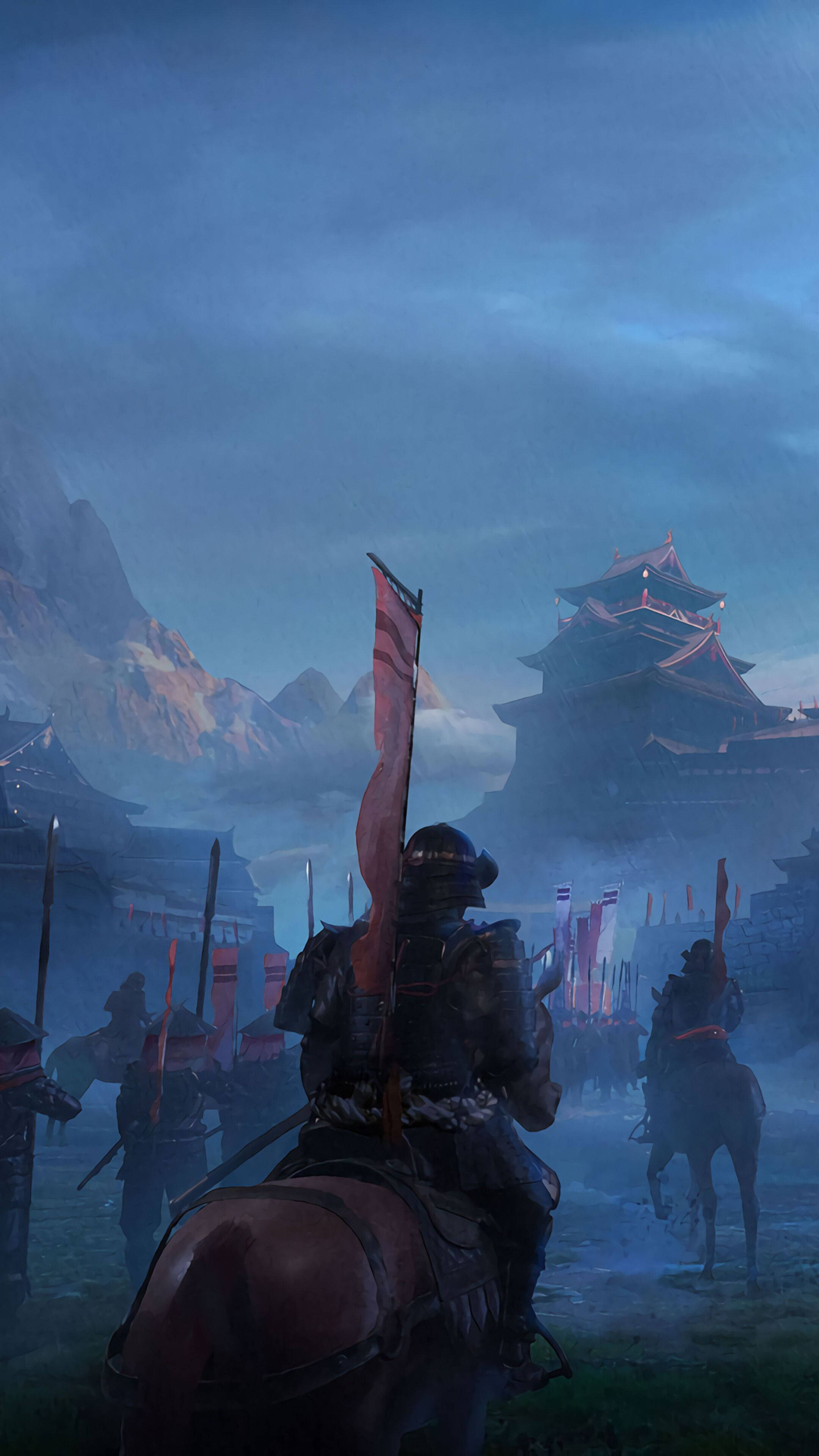 Japansk samurai-hær Wallpapers