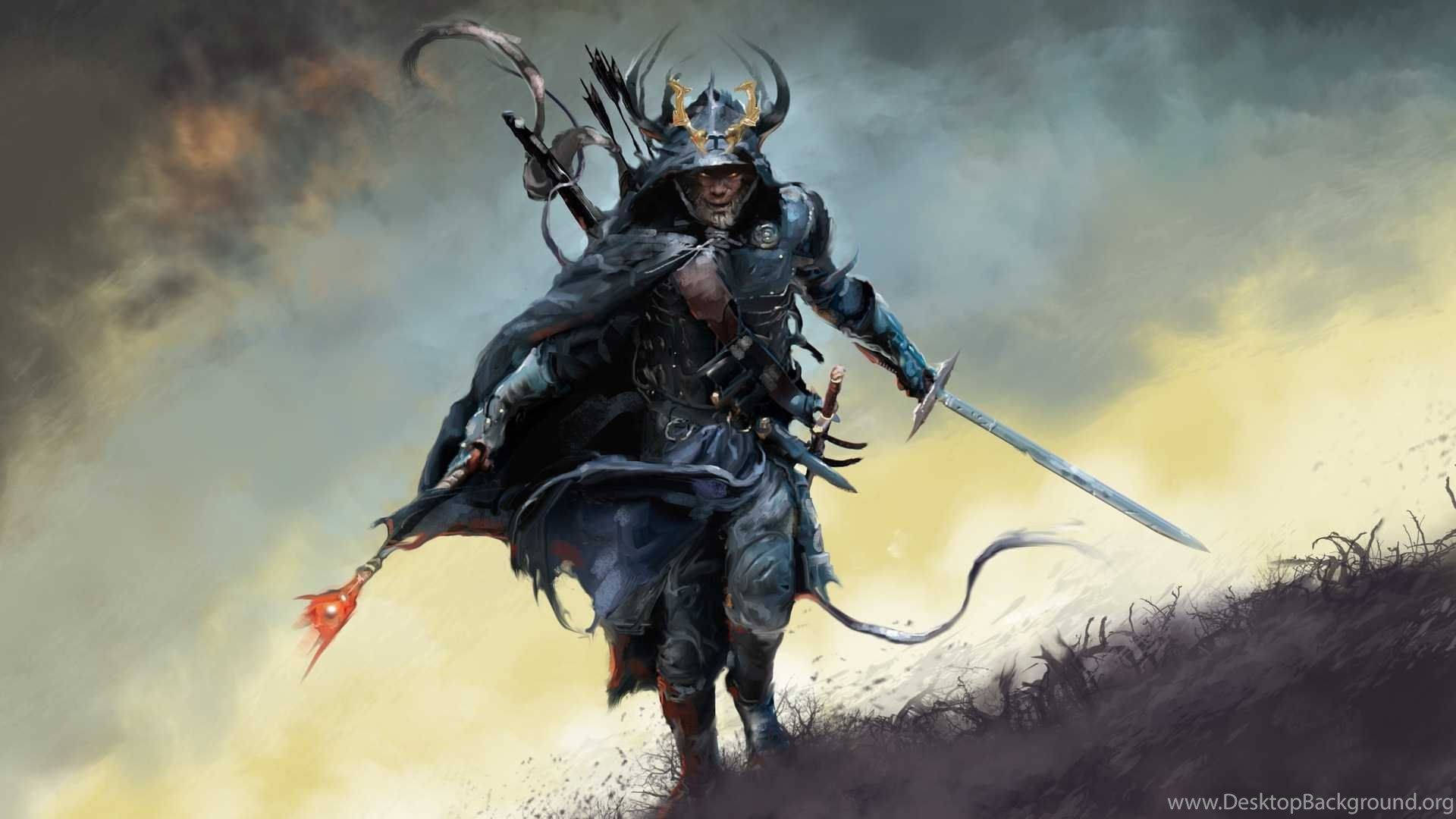 Japansk samurai nærmer sig Wallpapers