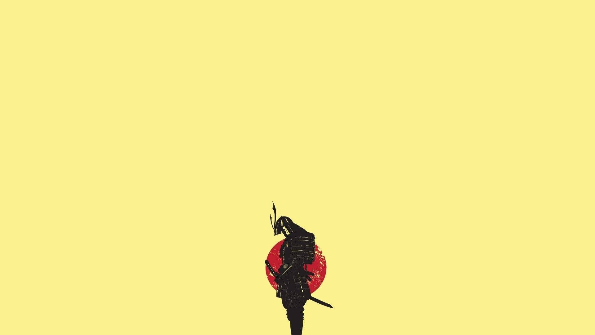 Japansk Samurai Pastelgul Wallpapers