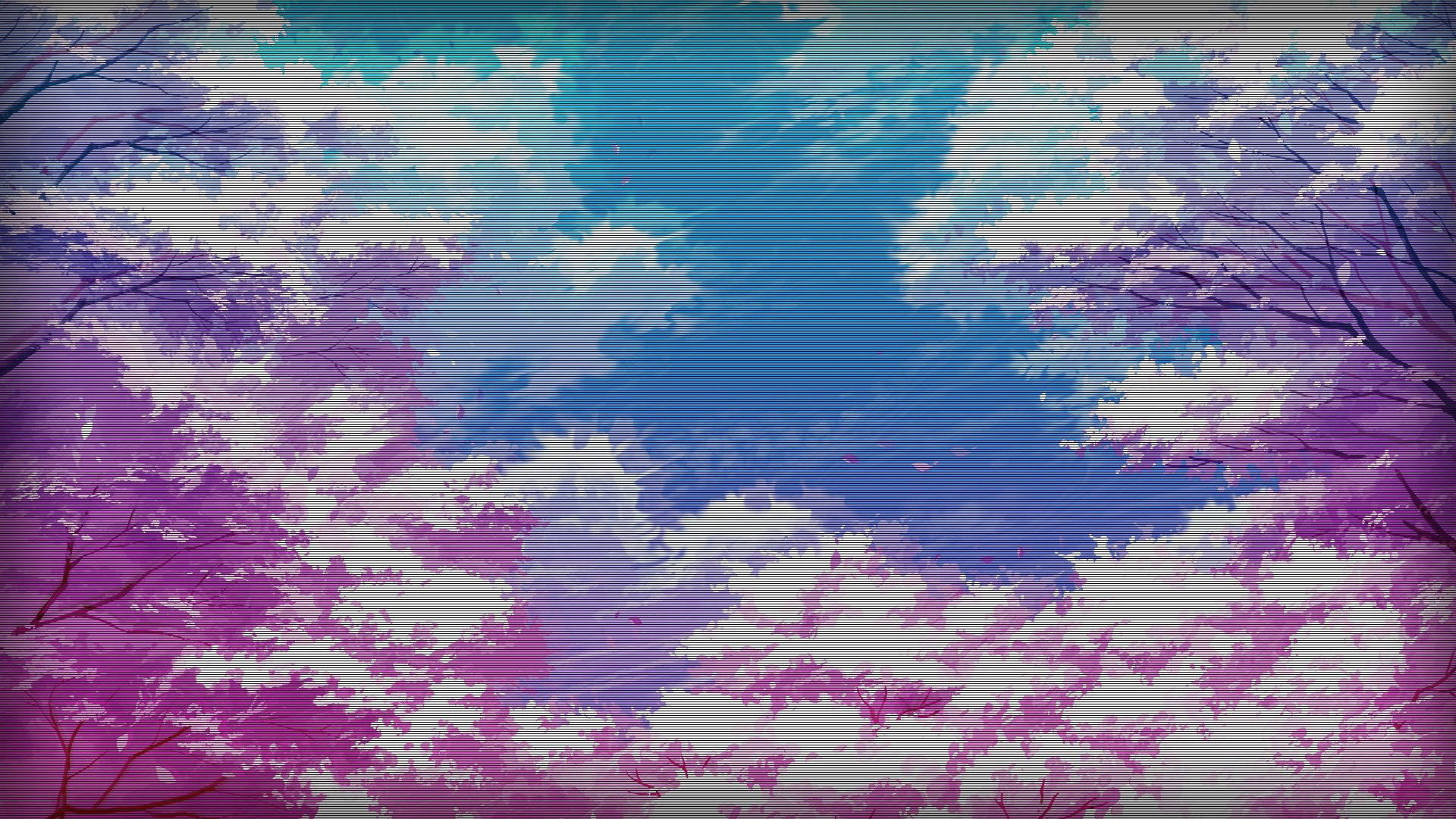 Japansk æstetisk gradienttræer Wallpapers