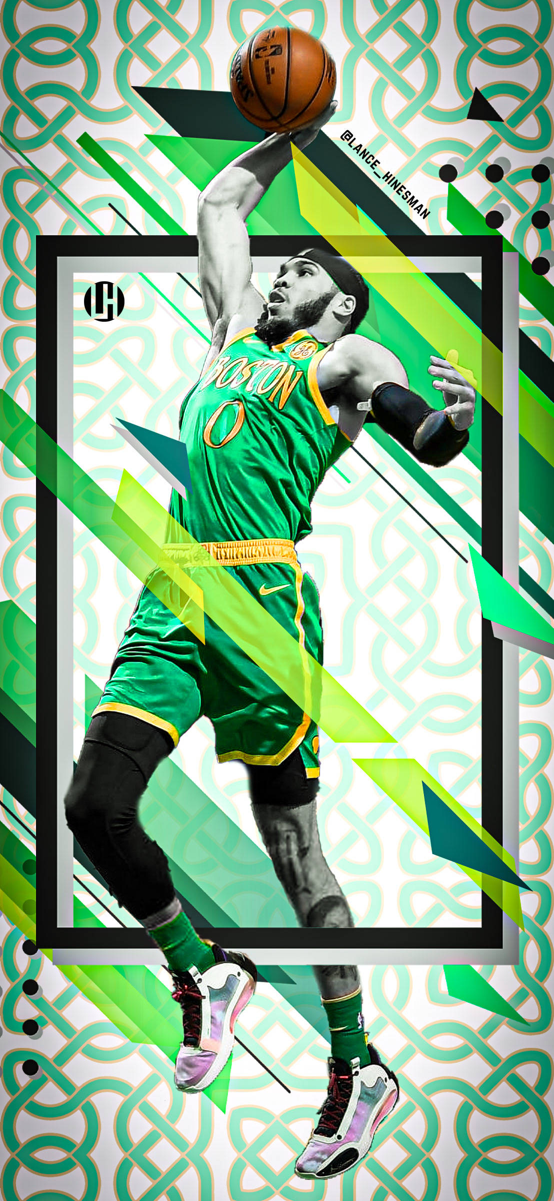 Jayson Tatum i aktion under kamp Wallpapers