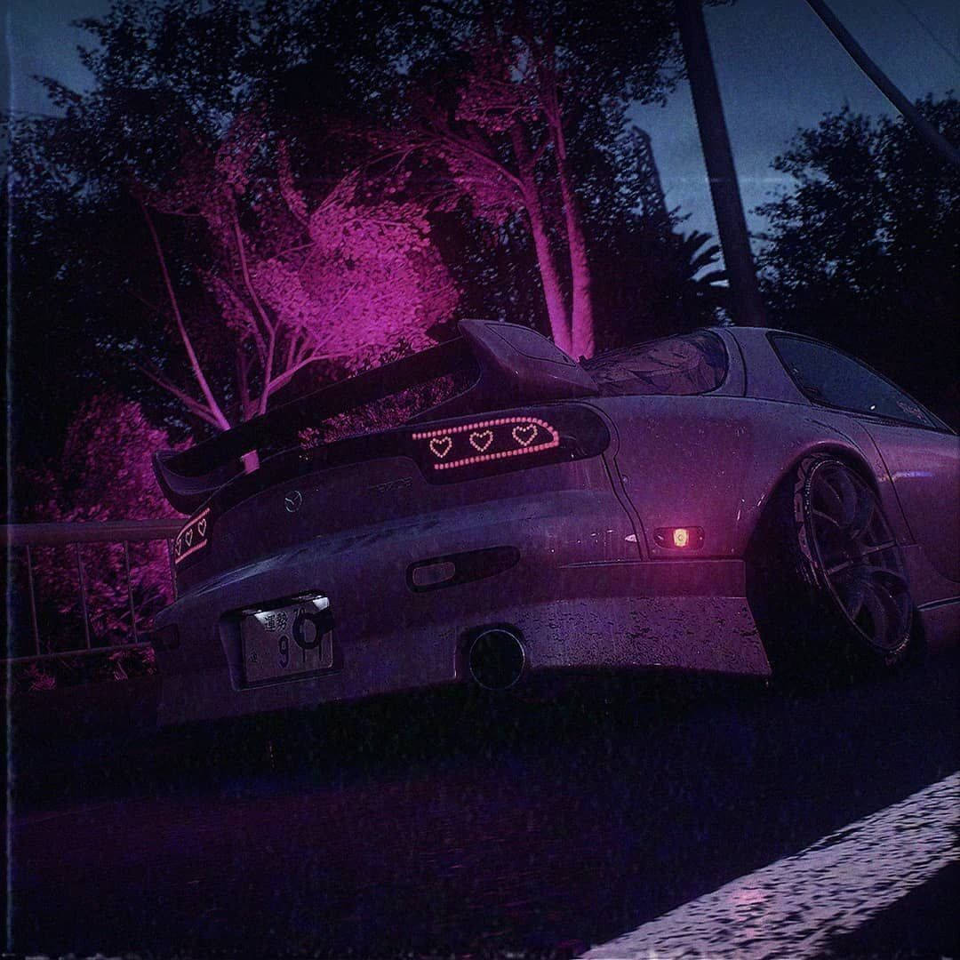 JDM-bil med lilla lys Wallpapers