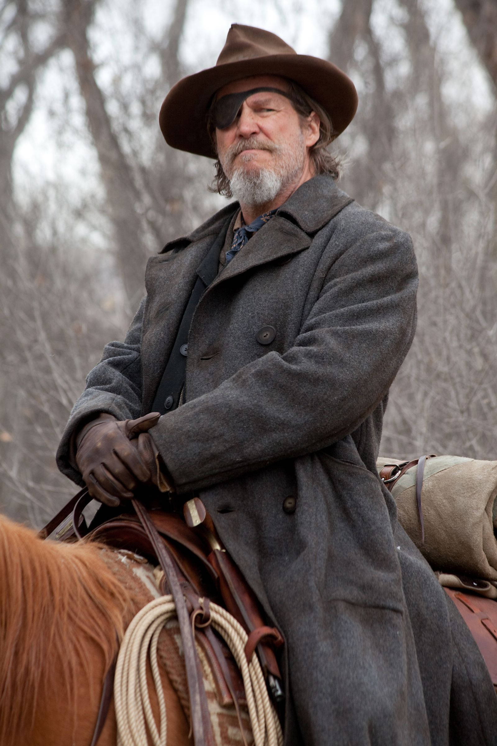 Jeff Bridges i sin enestående præstation i filmen True Grit Wallpapers
