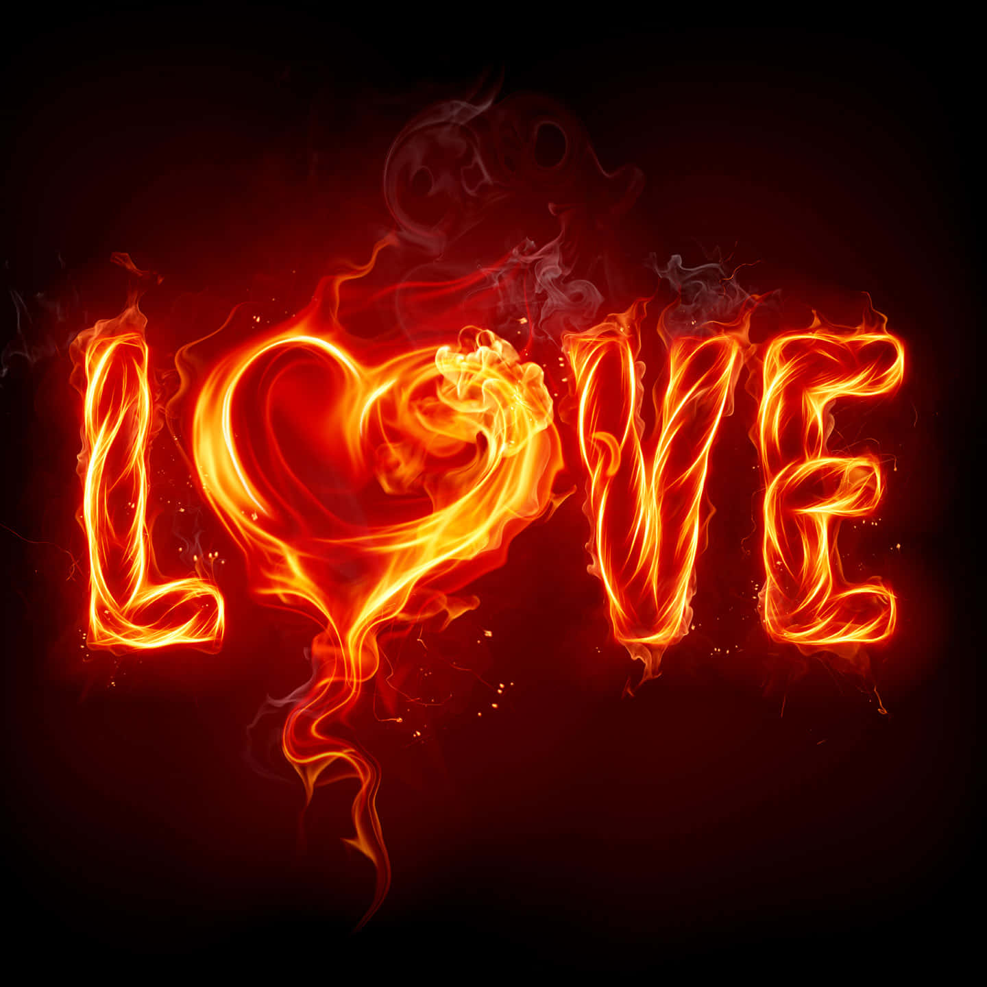 Jeg elsker PFP Flaming Wallpapers