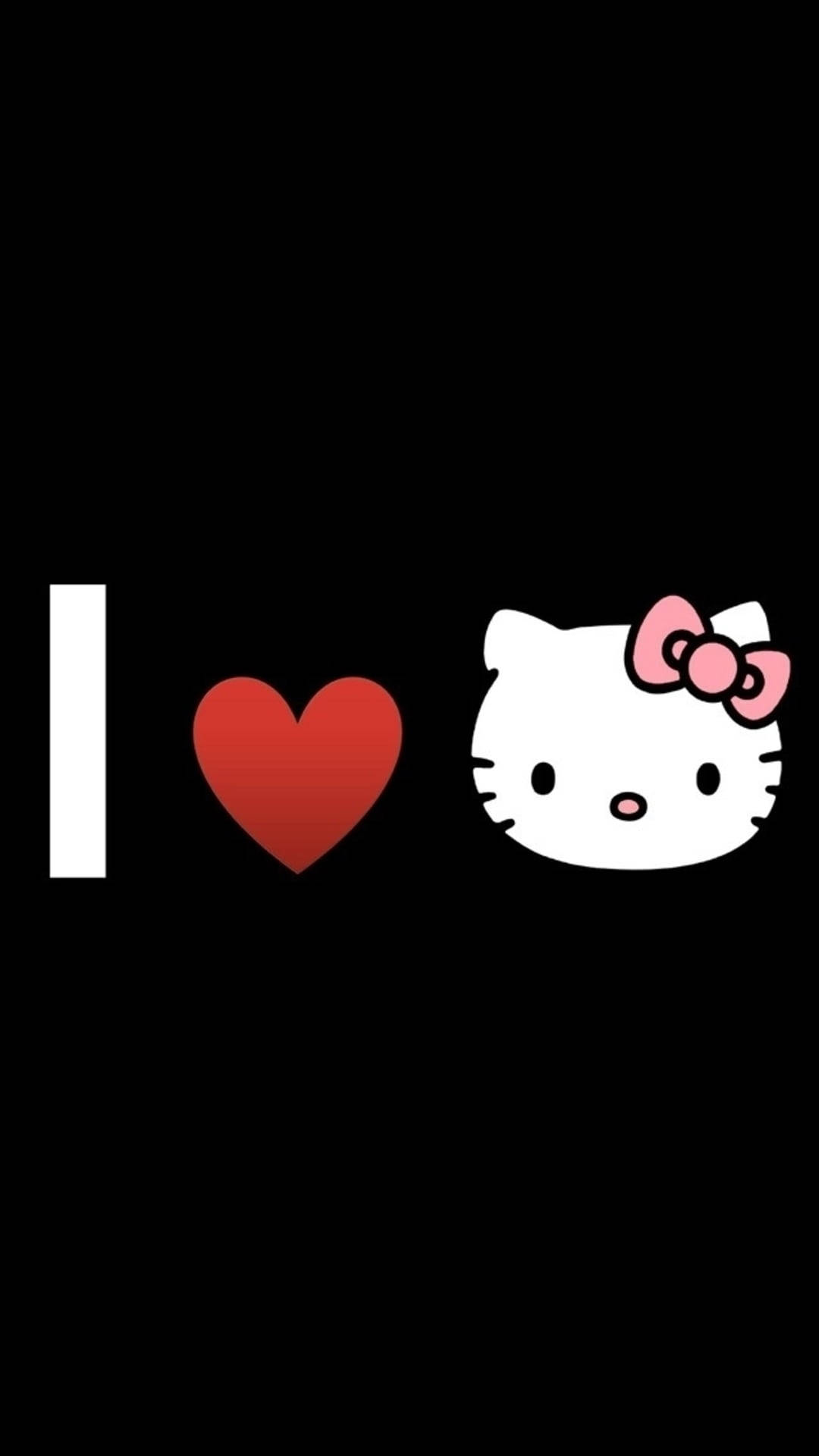 Jeg elsker sort Hello Kitty Wallpapers