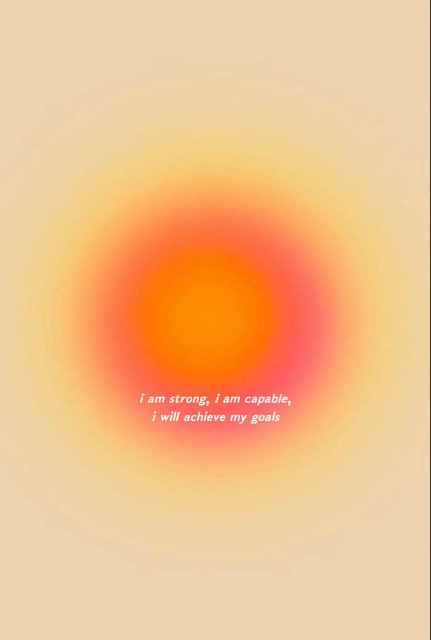 Jeg er stærk orange aura æstetik Wallpapers