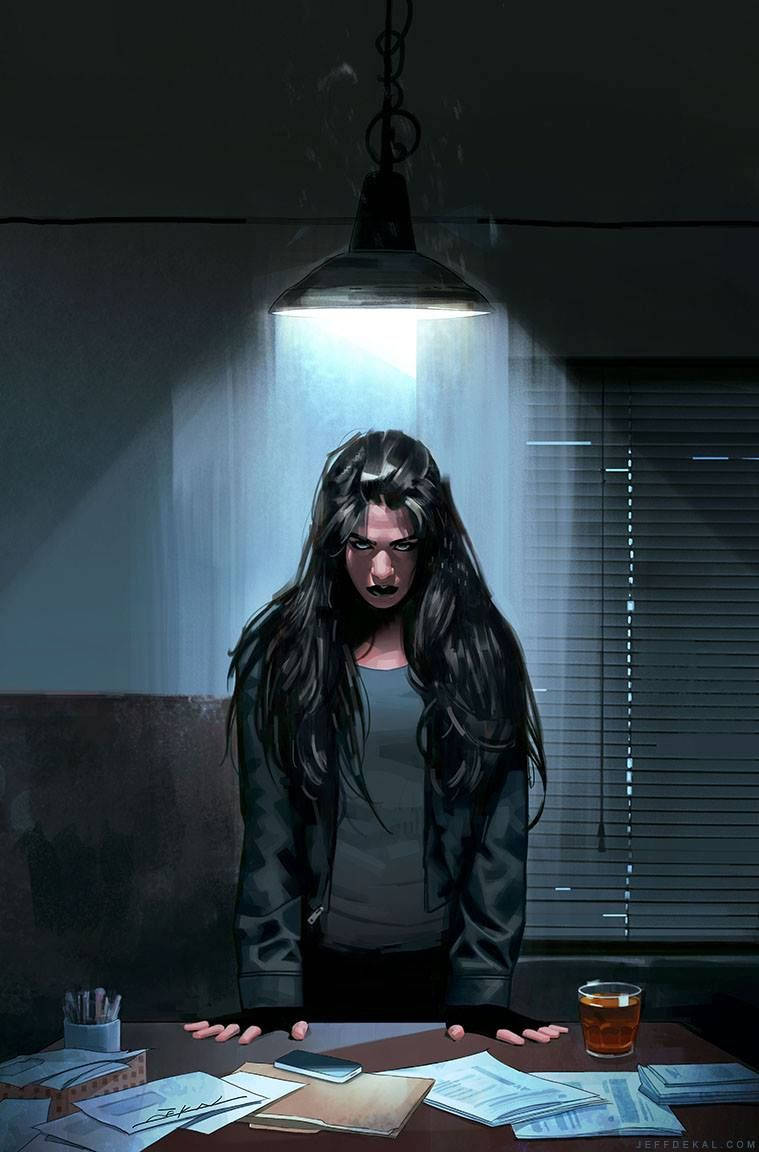 Jessica Jones i efterforskningslokalet Wallpapers