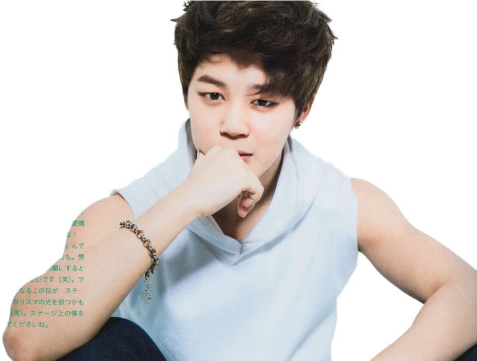 Jimin i eftertænksom positur Wallpapers