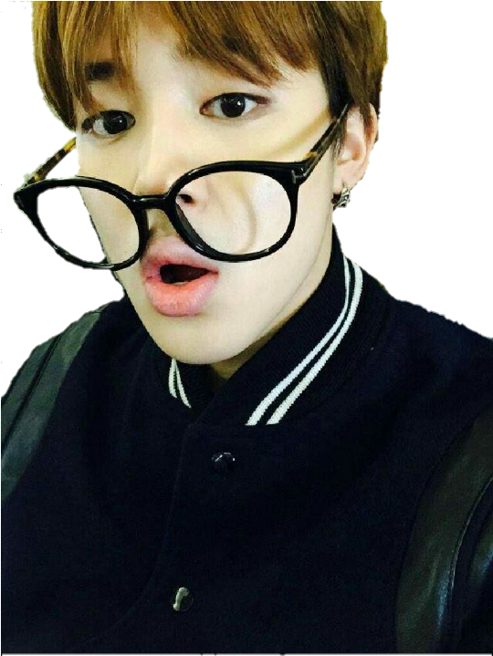 Jimin overrasket blik med briller Wallpapers
