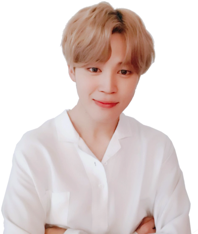 Jimin smiler i hvid skjorte Wallpapers