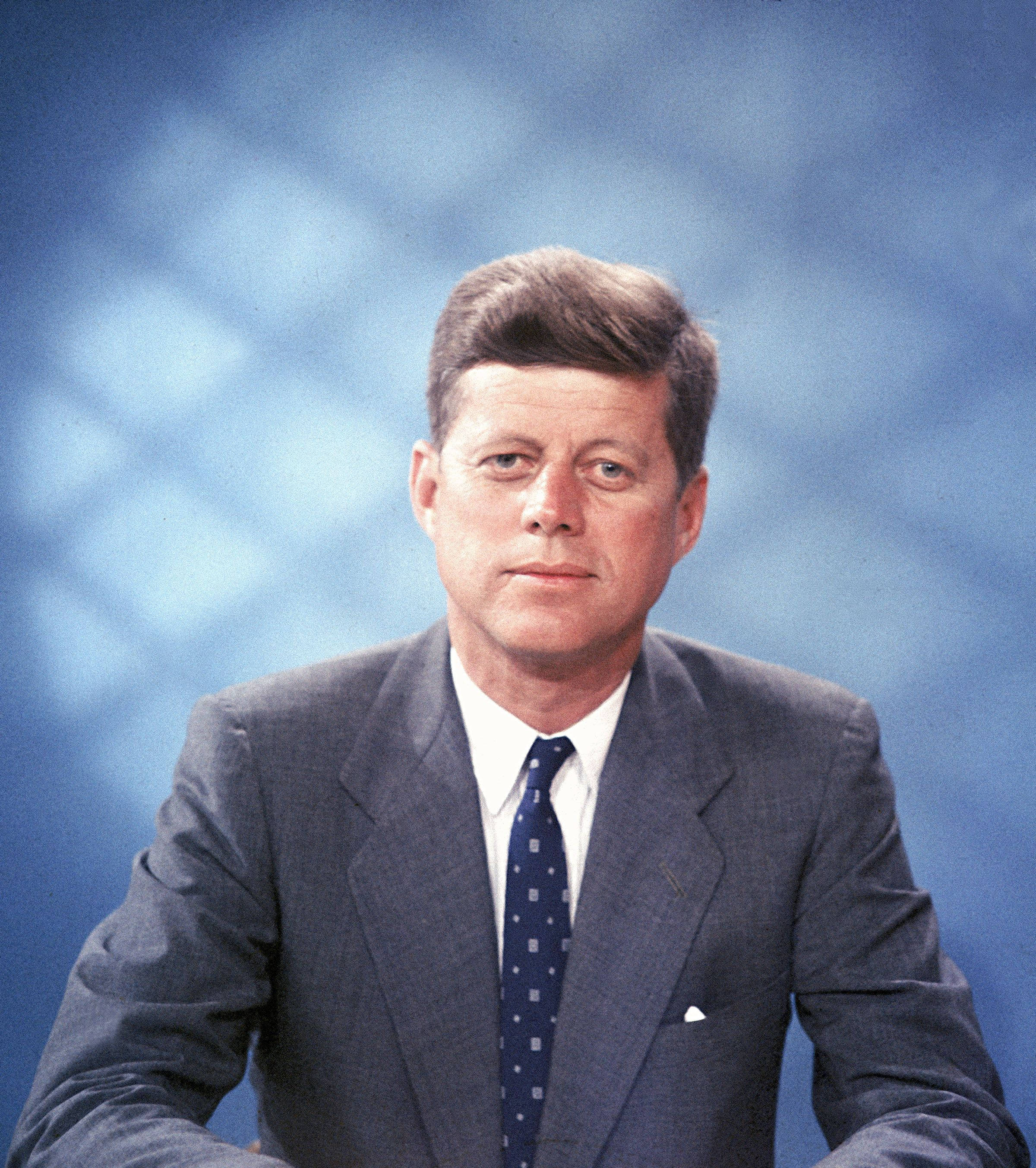 John F. Kennedy blå baggrund Wallpapers