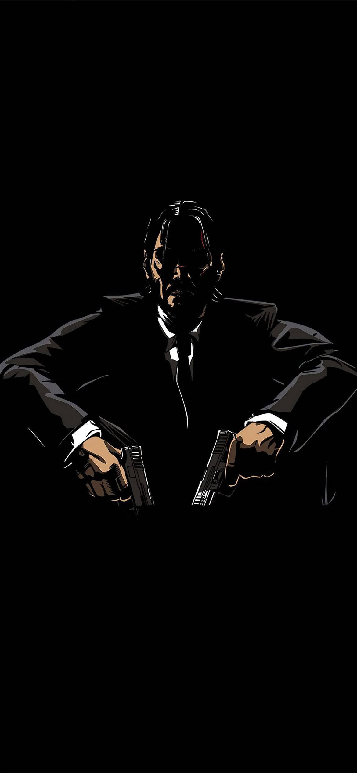 John Wick vektorkunst iPhone 12 Wallpapers