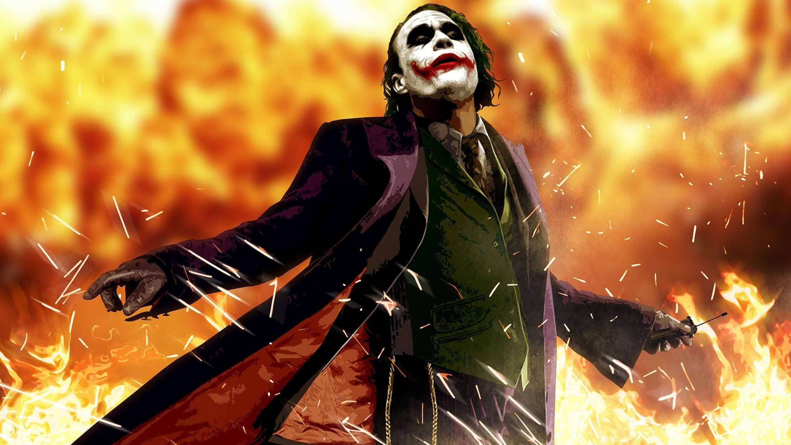 Joker i flammer Wallpapers