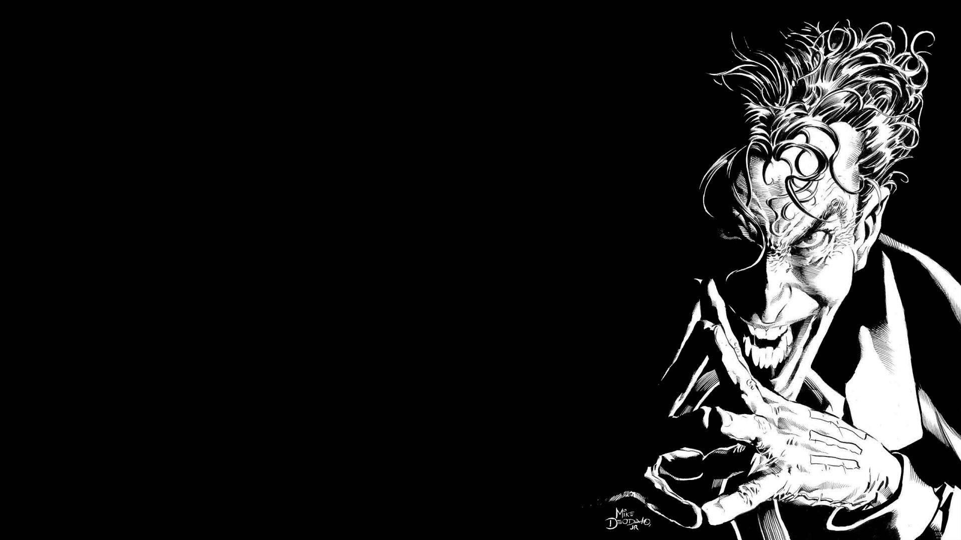 Joker Sort og Hvid Wallpapers