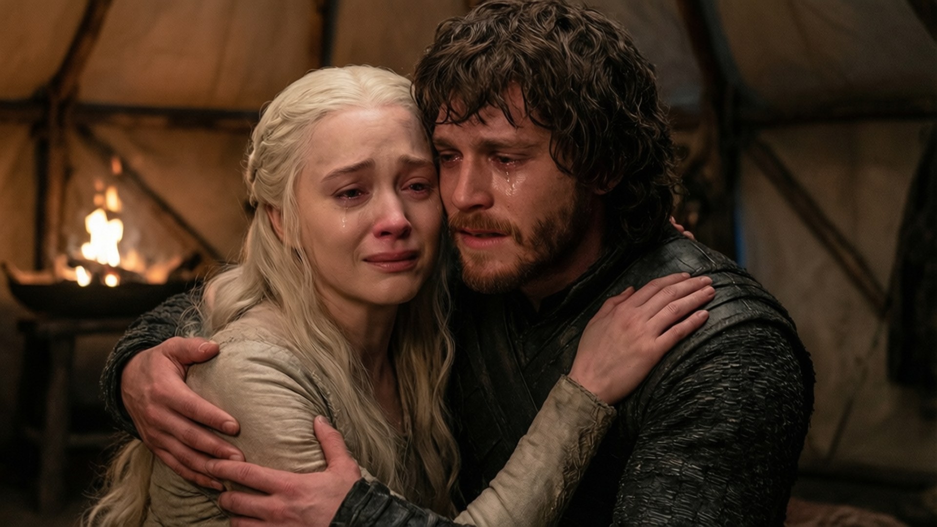 Jon og Daenerys omfavnelse Wallpapers