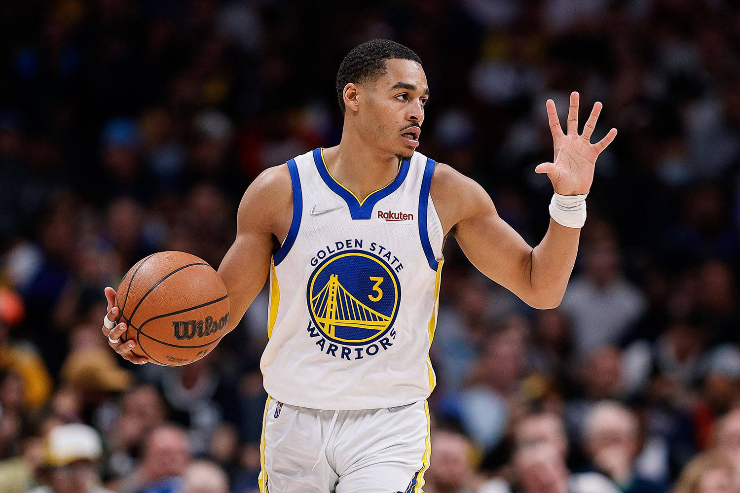 Jordan Poole hænderne op Wallpapers