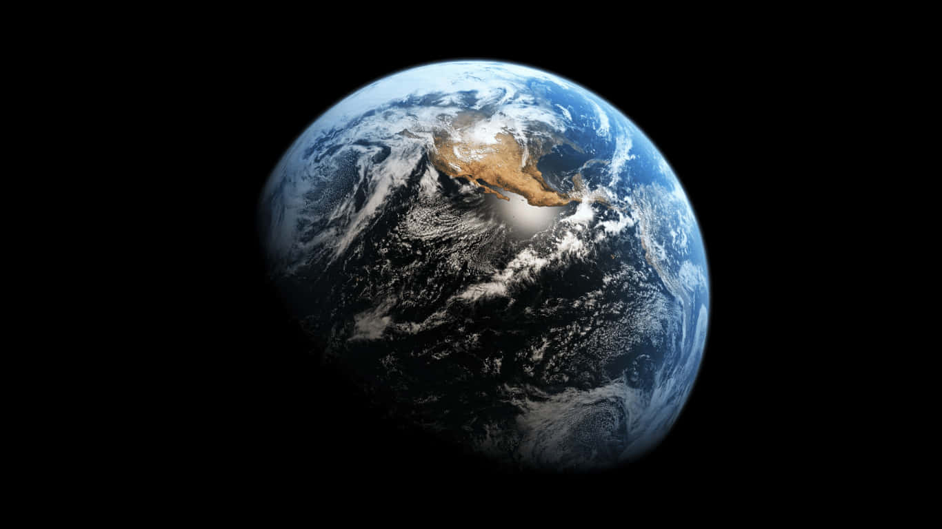 Jorden vises på en sort baggrund Wallpapers