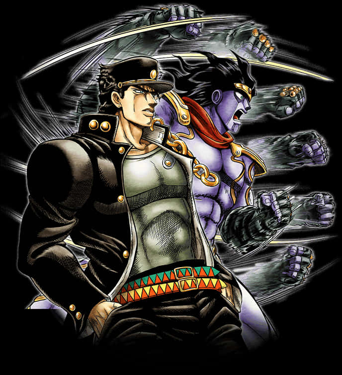 Jotaro og Stand-illustration Wallpapers