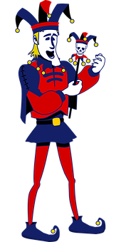 Juggling Jester vektorillustration Wallpapers