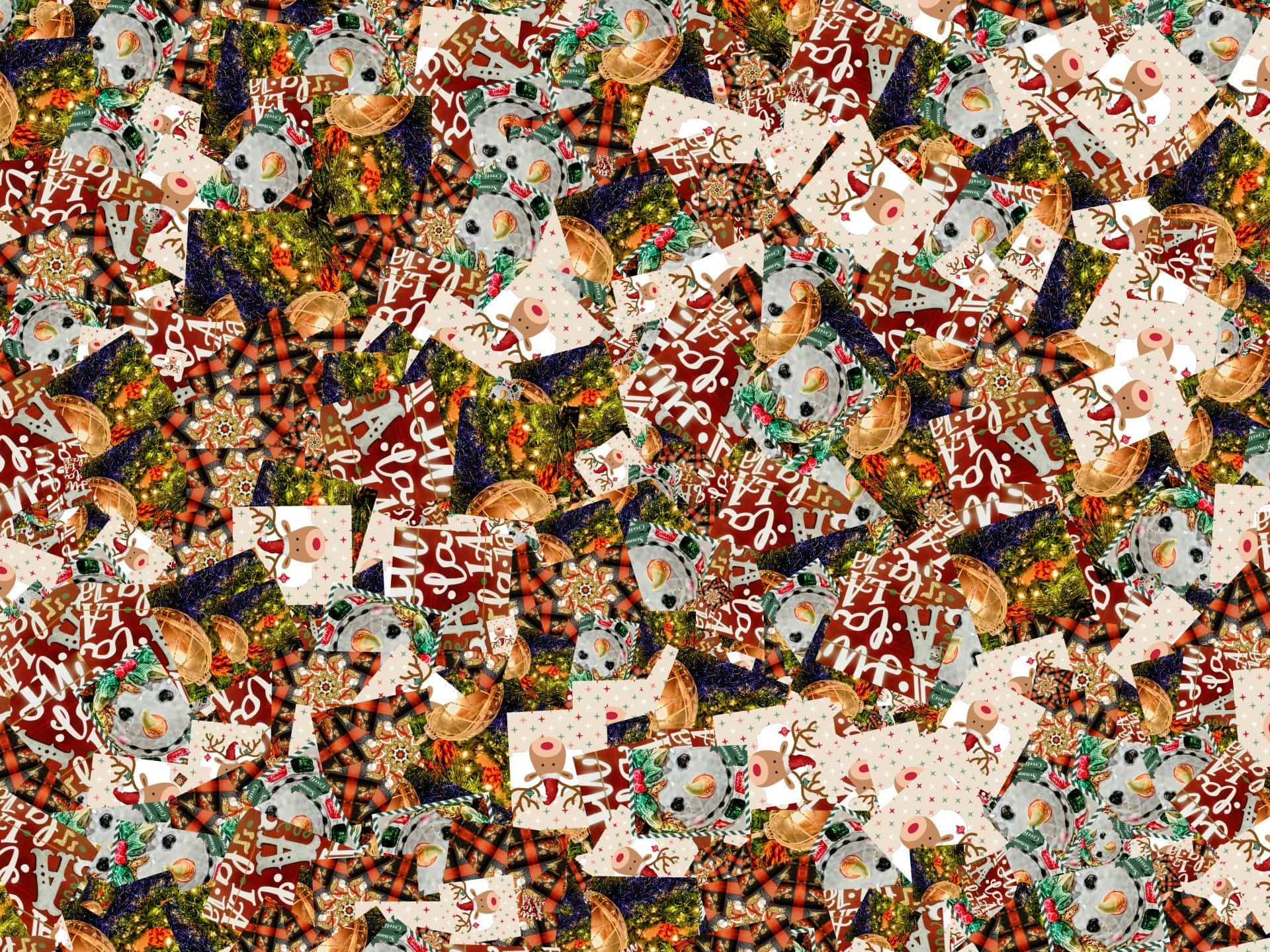 Julecollage Laptop Småkager Wallpapers