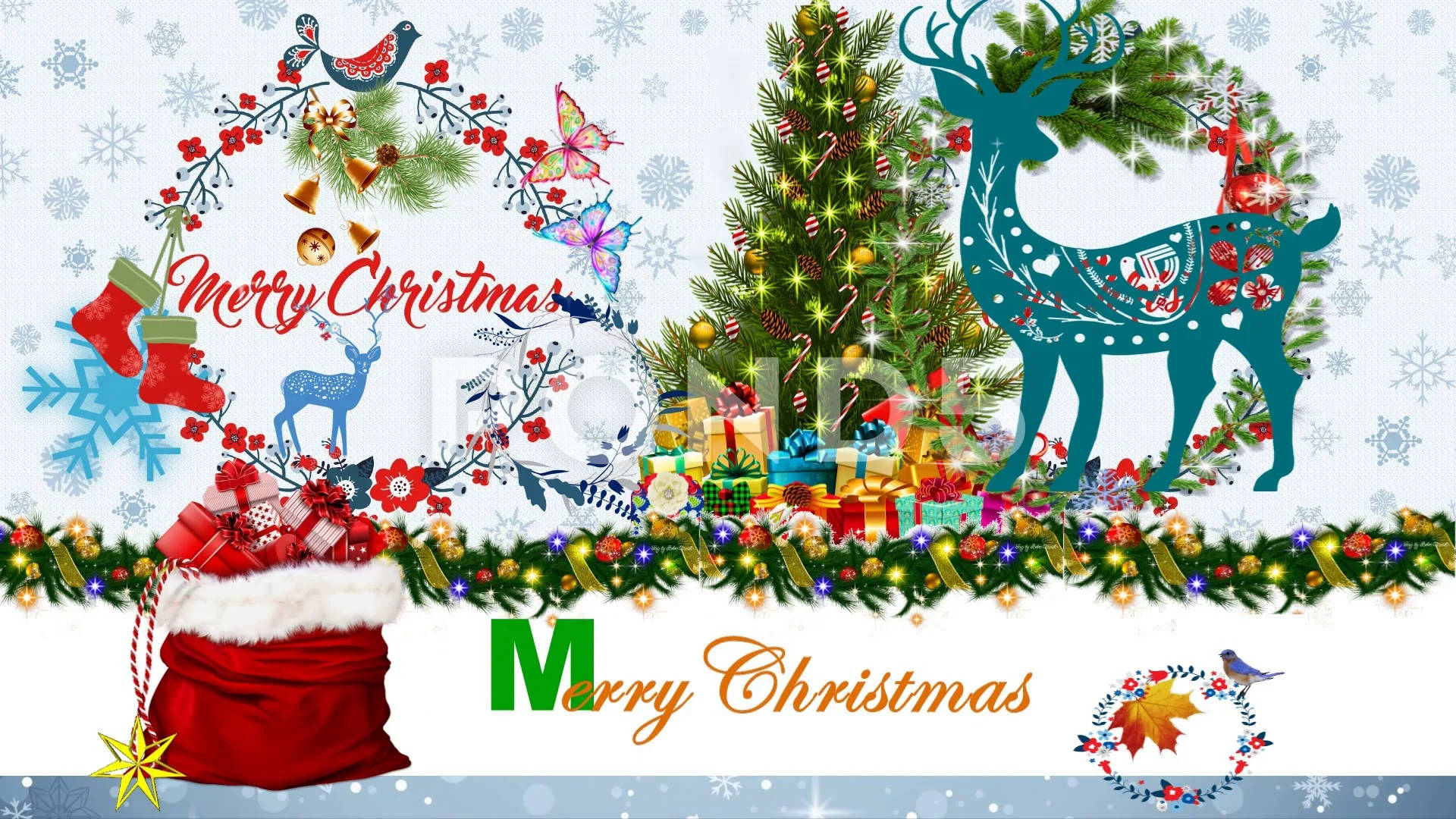 Julecollagehilsenskort Wallpapers