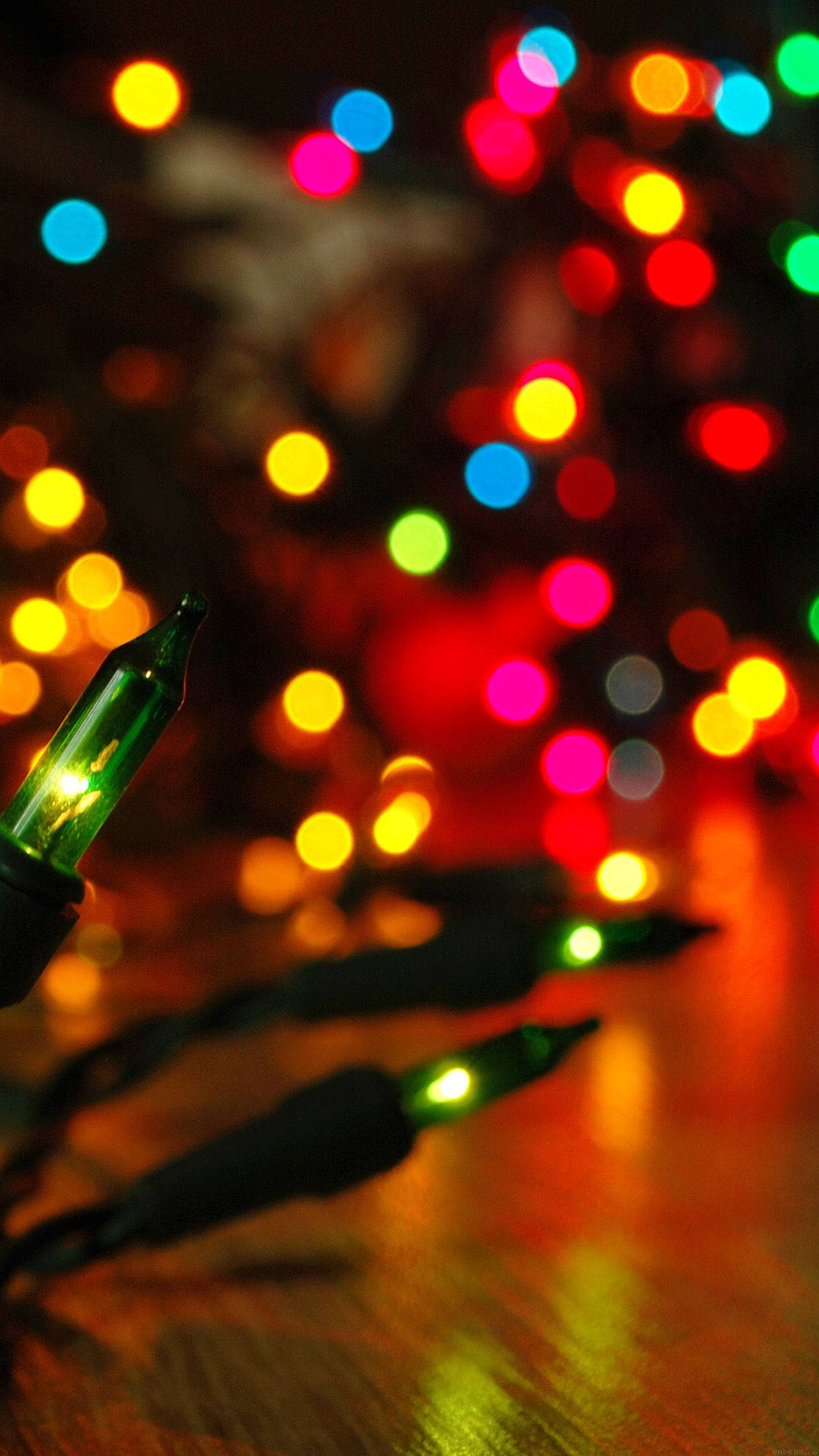 Julefestlige lys i bokeh-effekt Wallpapers