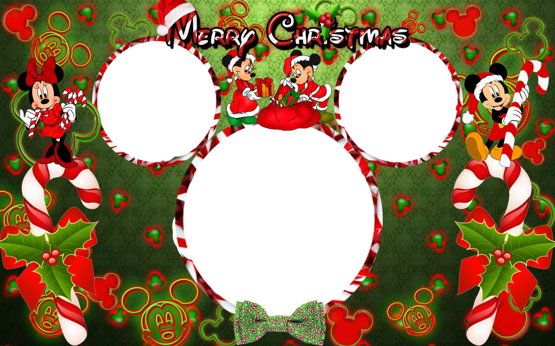 juleindramning med Mickey Mouse Wallpapers