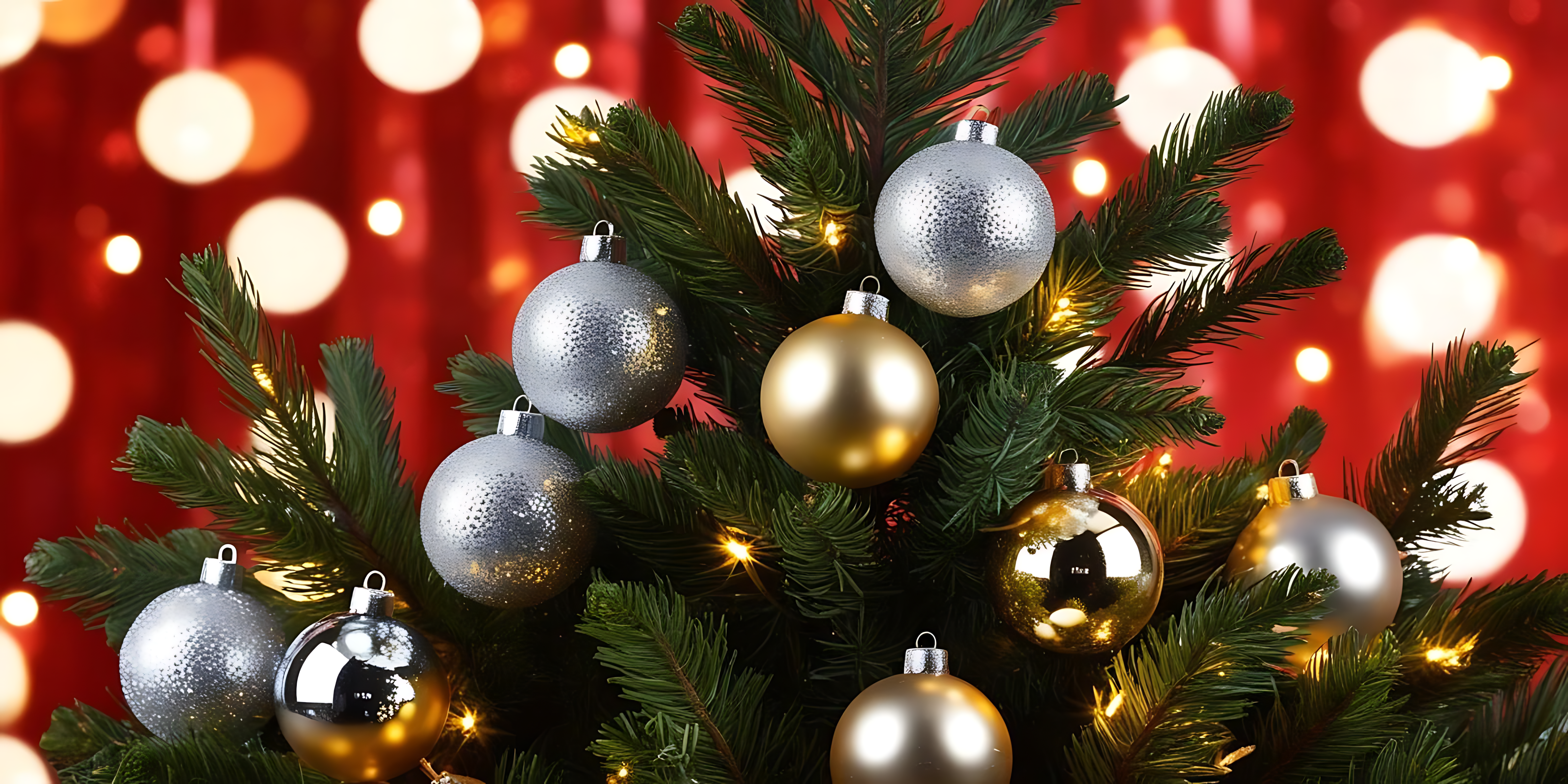 Julelysløg med kugler Wallpapers