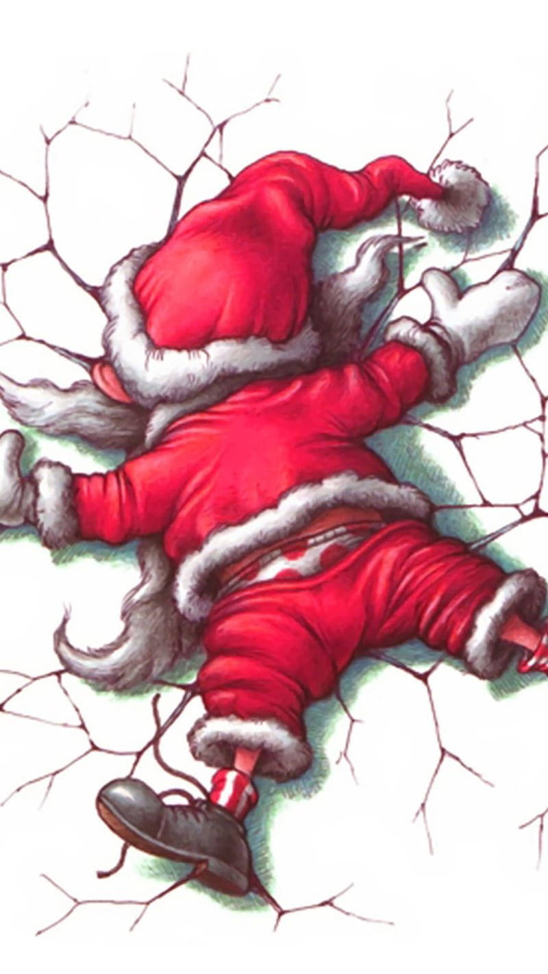 Julemanden ligger ned sjov jul Wallpapers