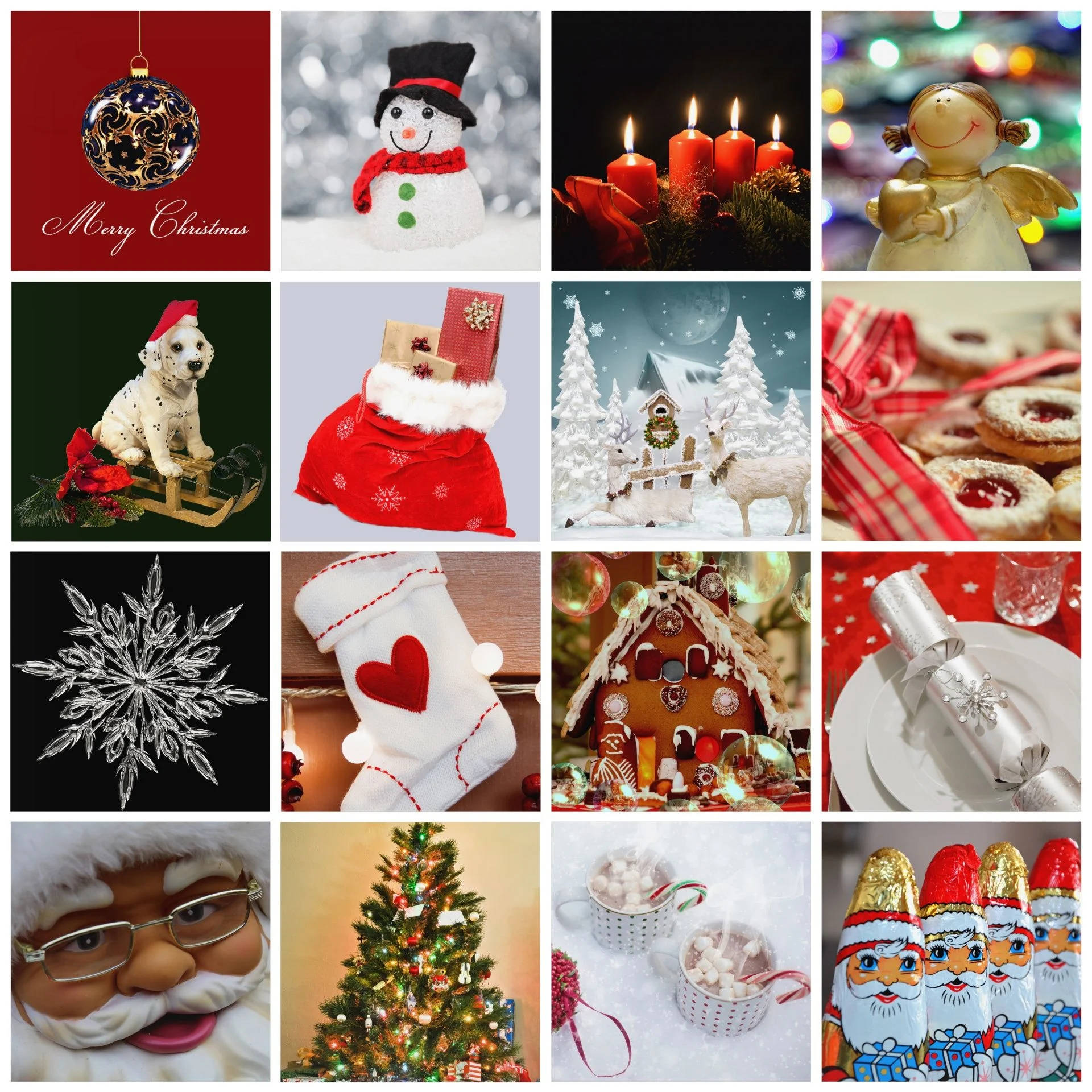 Julemandens magiske julecollage Wallpapers