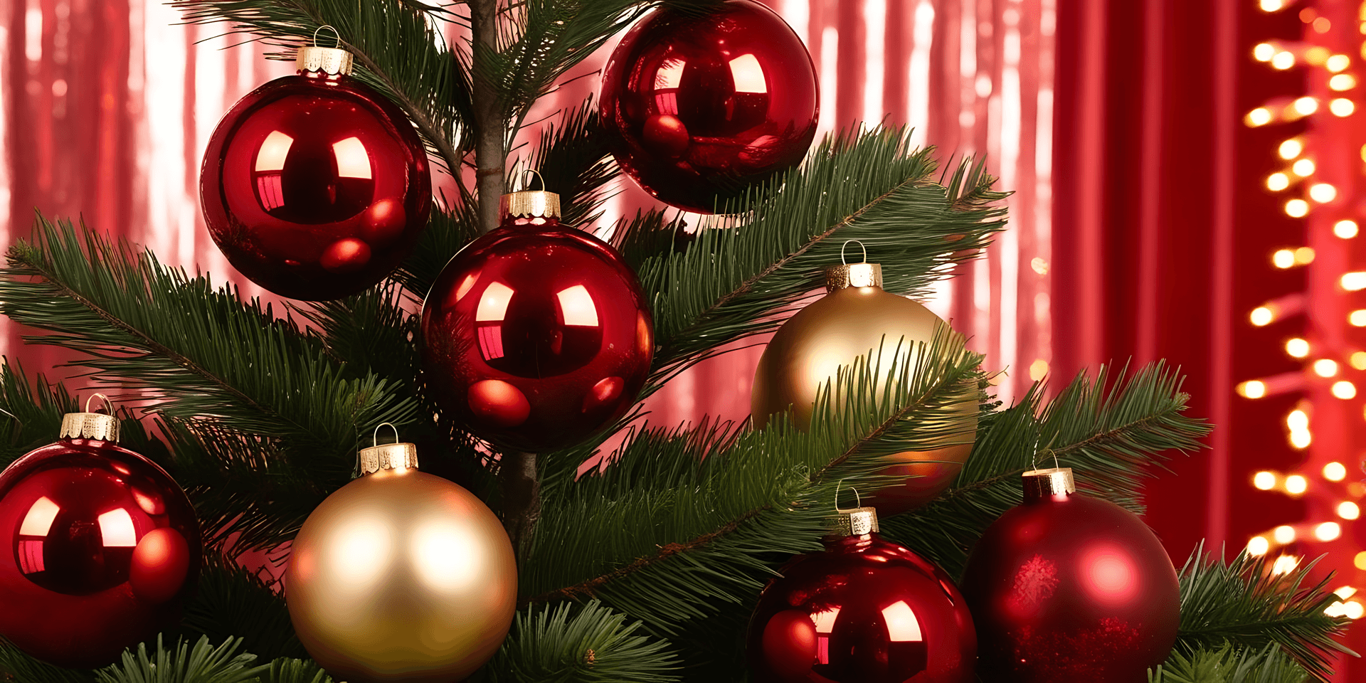 jul, pynt, rød, sølv, kugler, helligdag, dekoration, juletræ, festlig, fyr, sæson, vinter, glitrende, dekoration, fejring
