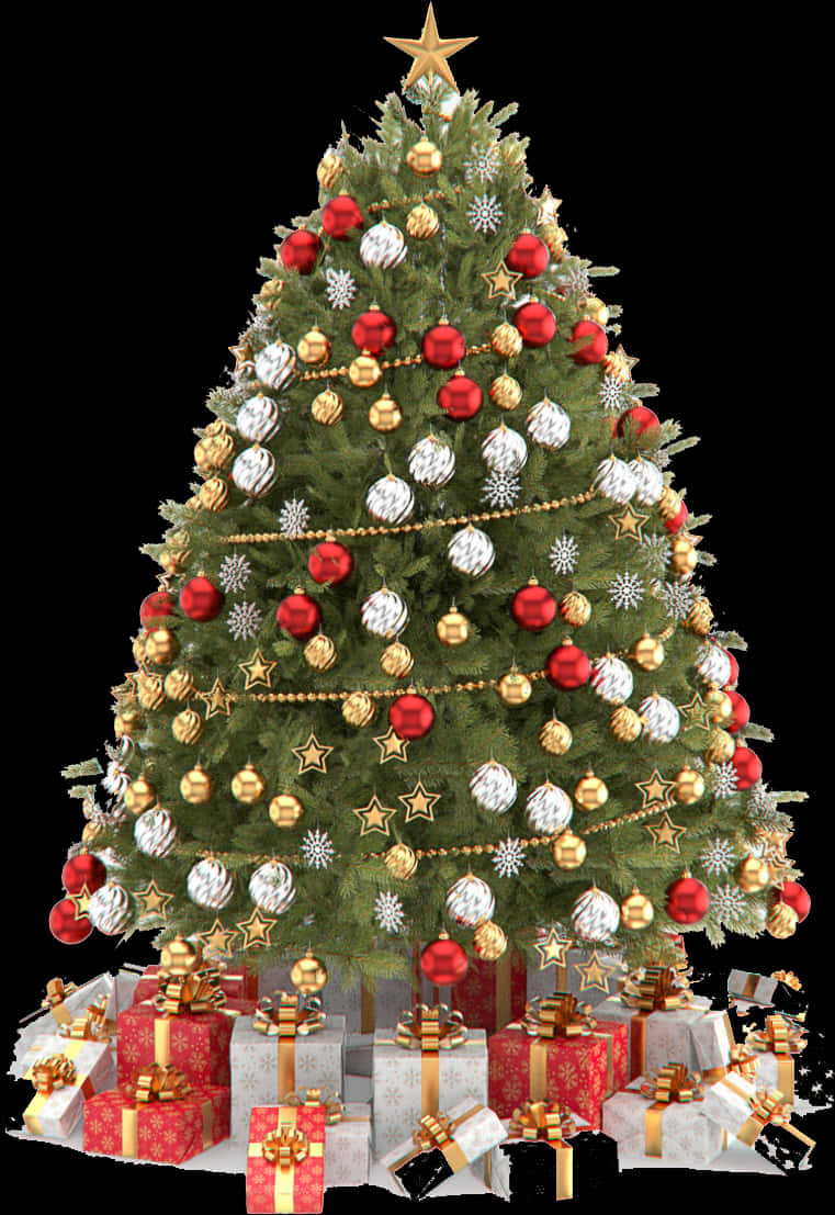 Julepyntet juletræ med gaver.JPG Wallpapers