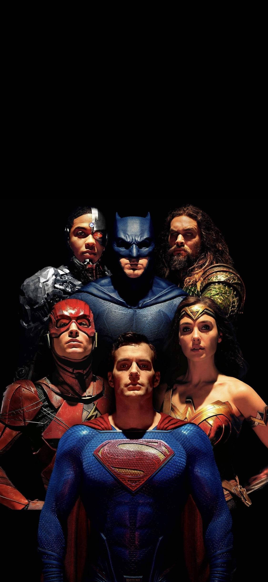 Justice League Filmkarakterer Telefon Wallpapers