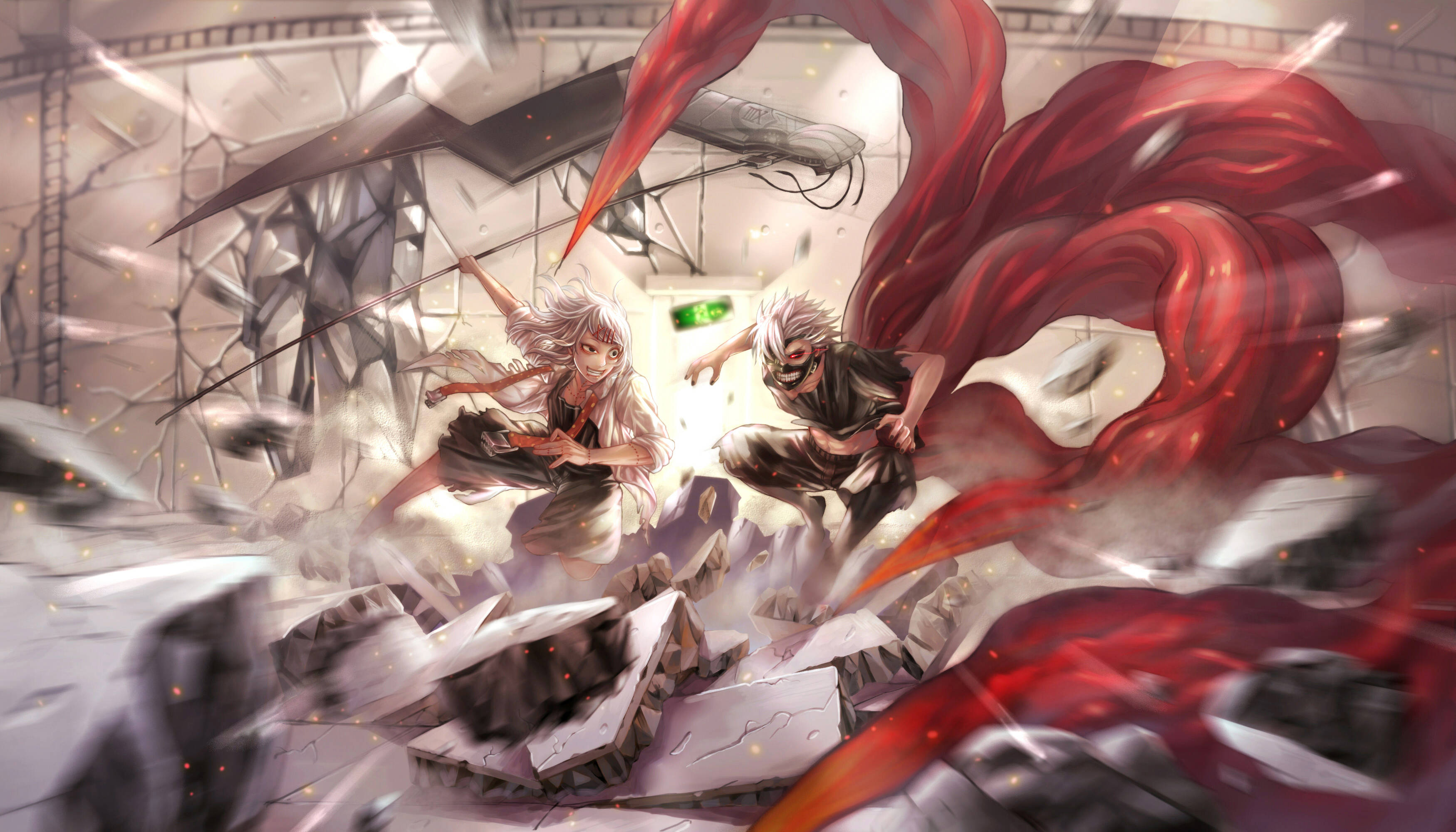 Juuzou Tokyo Ghoul ved begyndelsen af et nyt slag Wallpapers