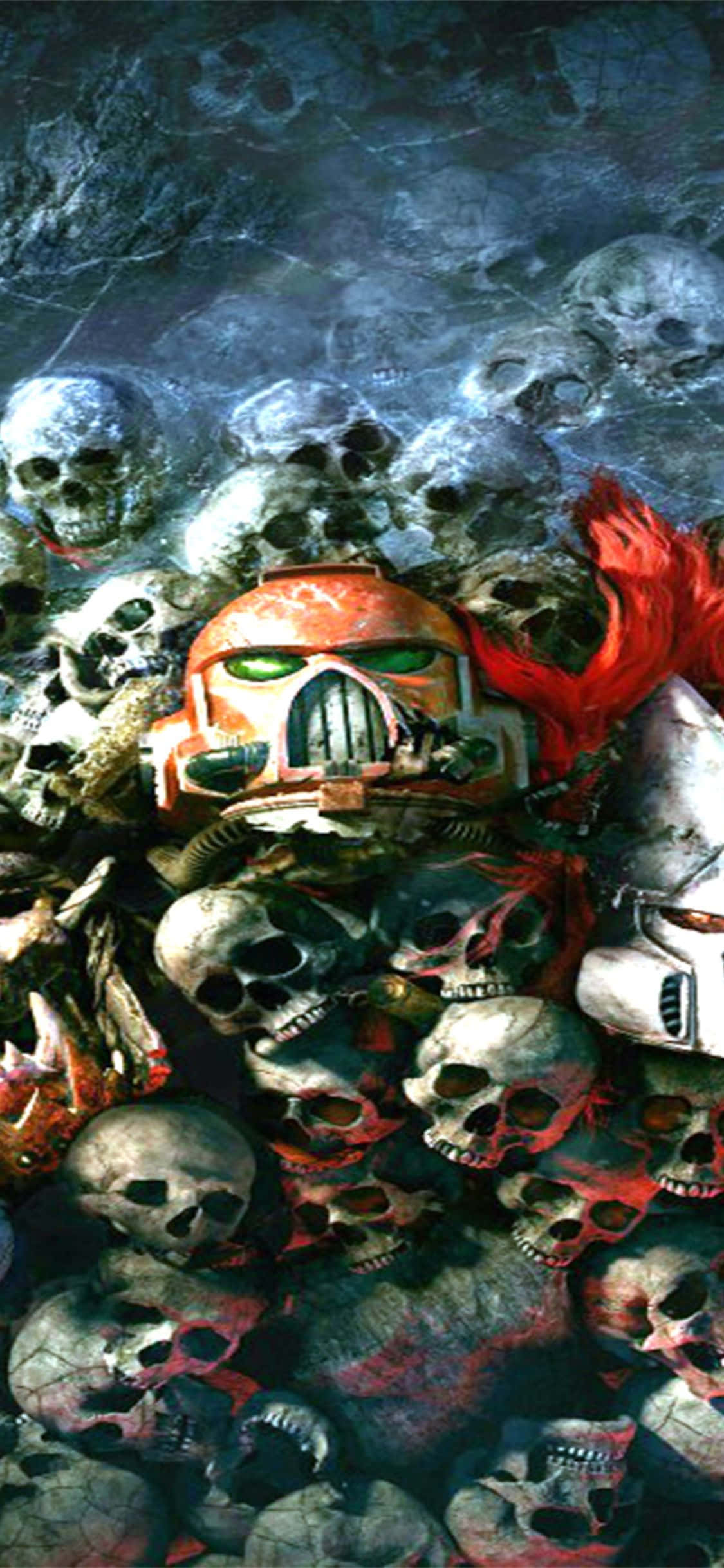 Kæmp i en postapokalyptisk verden med iPhone Xs Dawn Of War III Wallpapers
