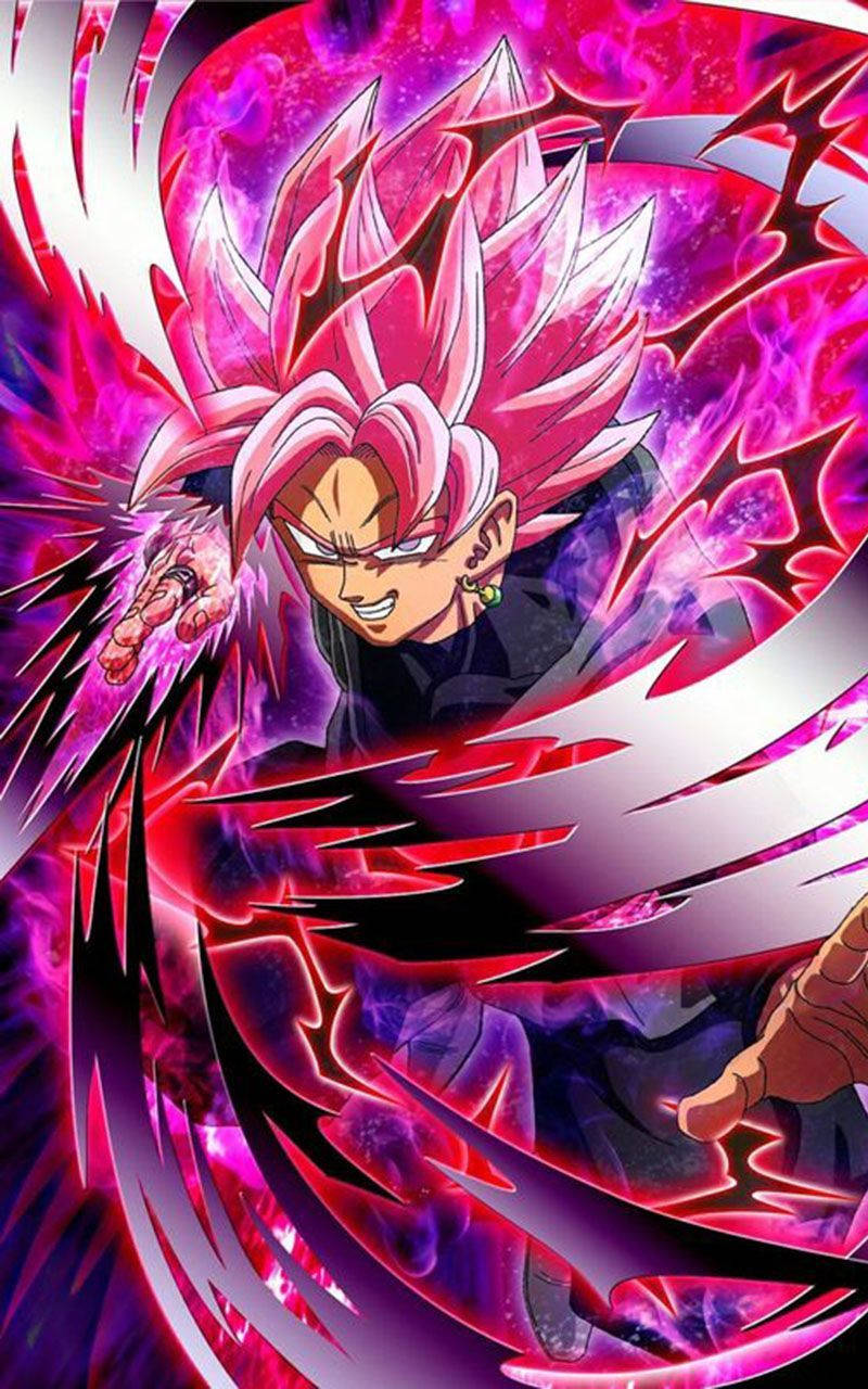 Kæmpende Kraftfuld Sort Goku Telefon Wallpapers