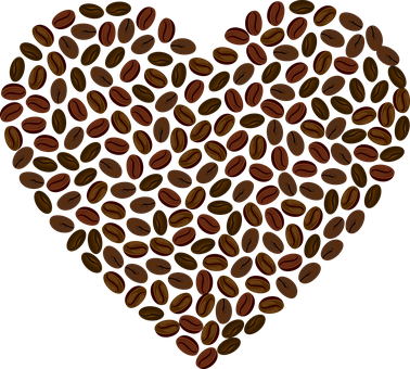 Kaffebønne hjerte mønster Wallpapers