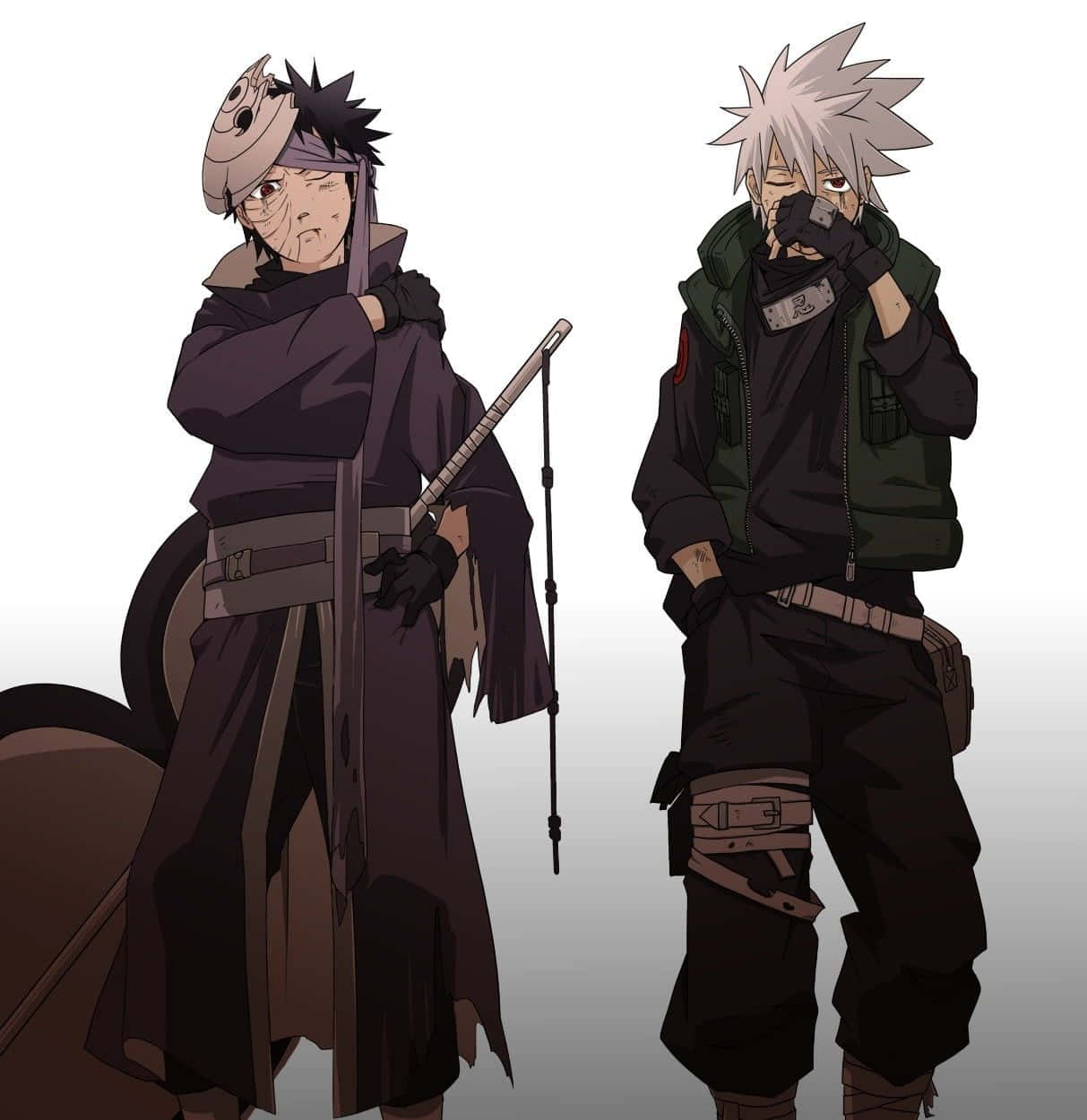 Kakashi og Obito ninjaer Wallpapers