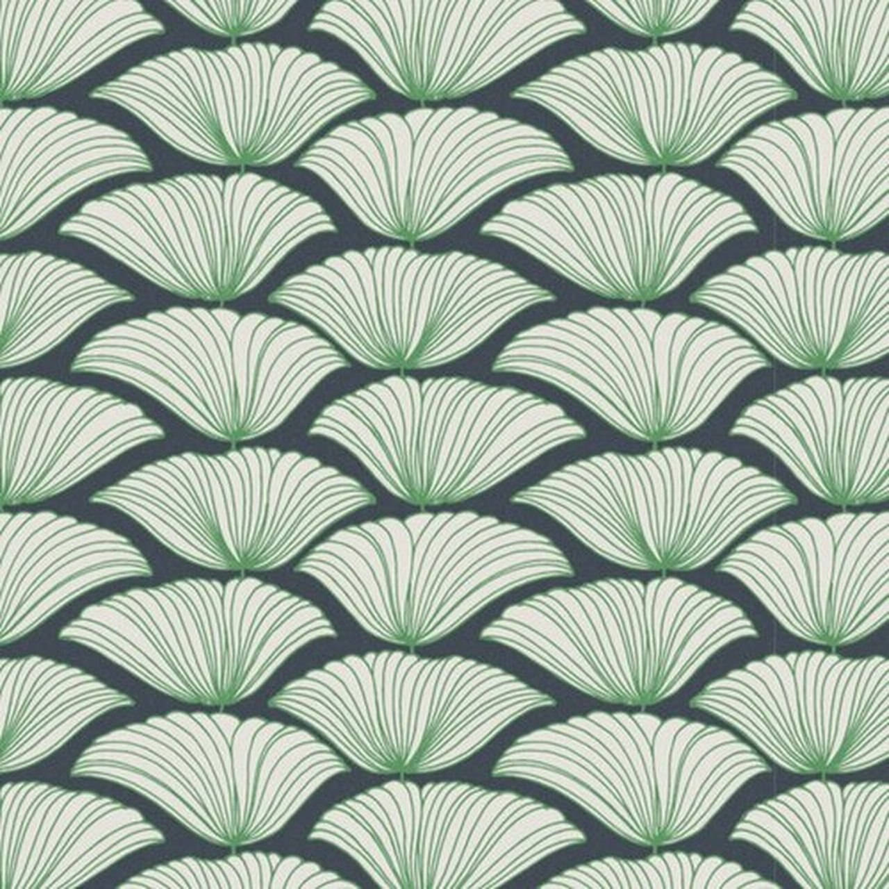 Kammuslingedesign i pastelgrøn Wallpapers