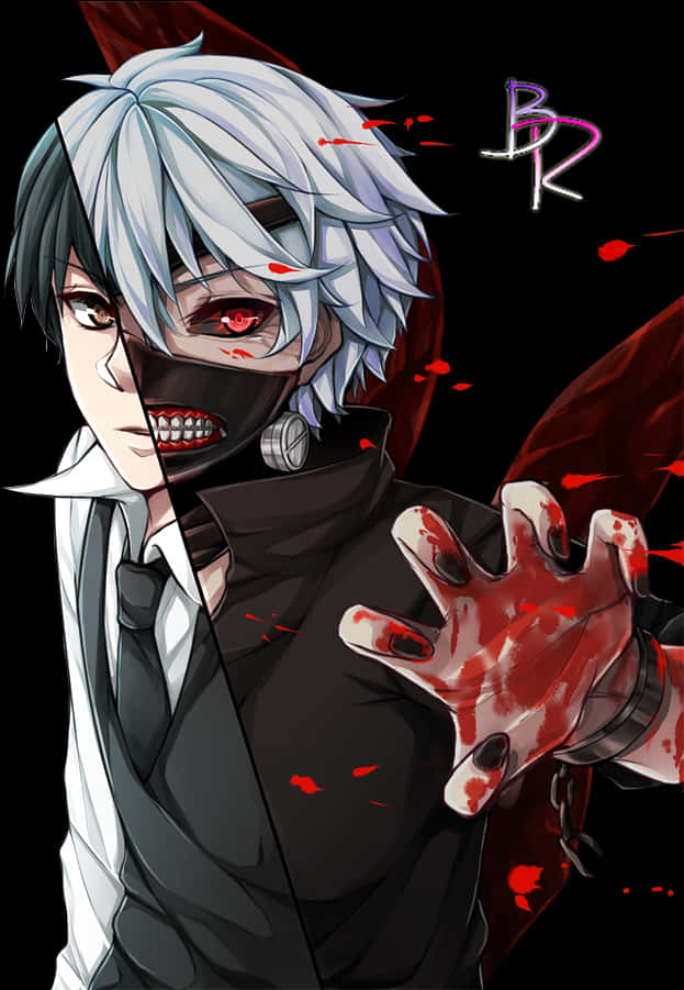 Kaneki Ken forvandlet anime kunstværk Wallpapers
